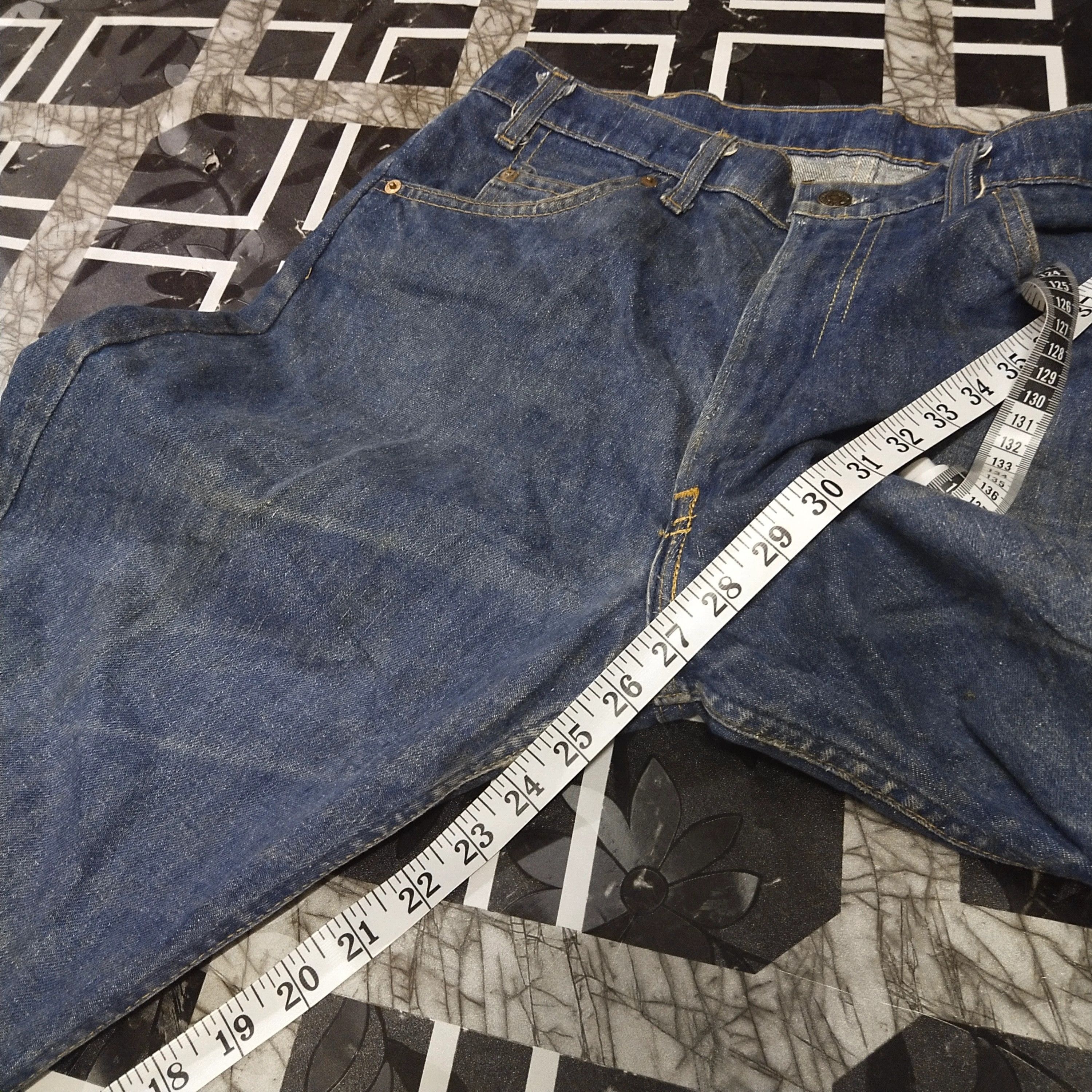 Levi's Vintage Clothing × Vintage Vintage 1960s Levis Orange Tab Talon Zipper (Button #8) Size US 35 - 15 Thumbnail
