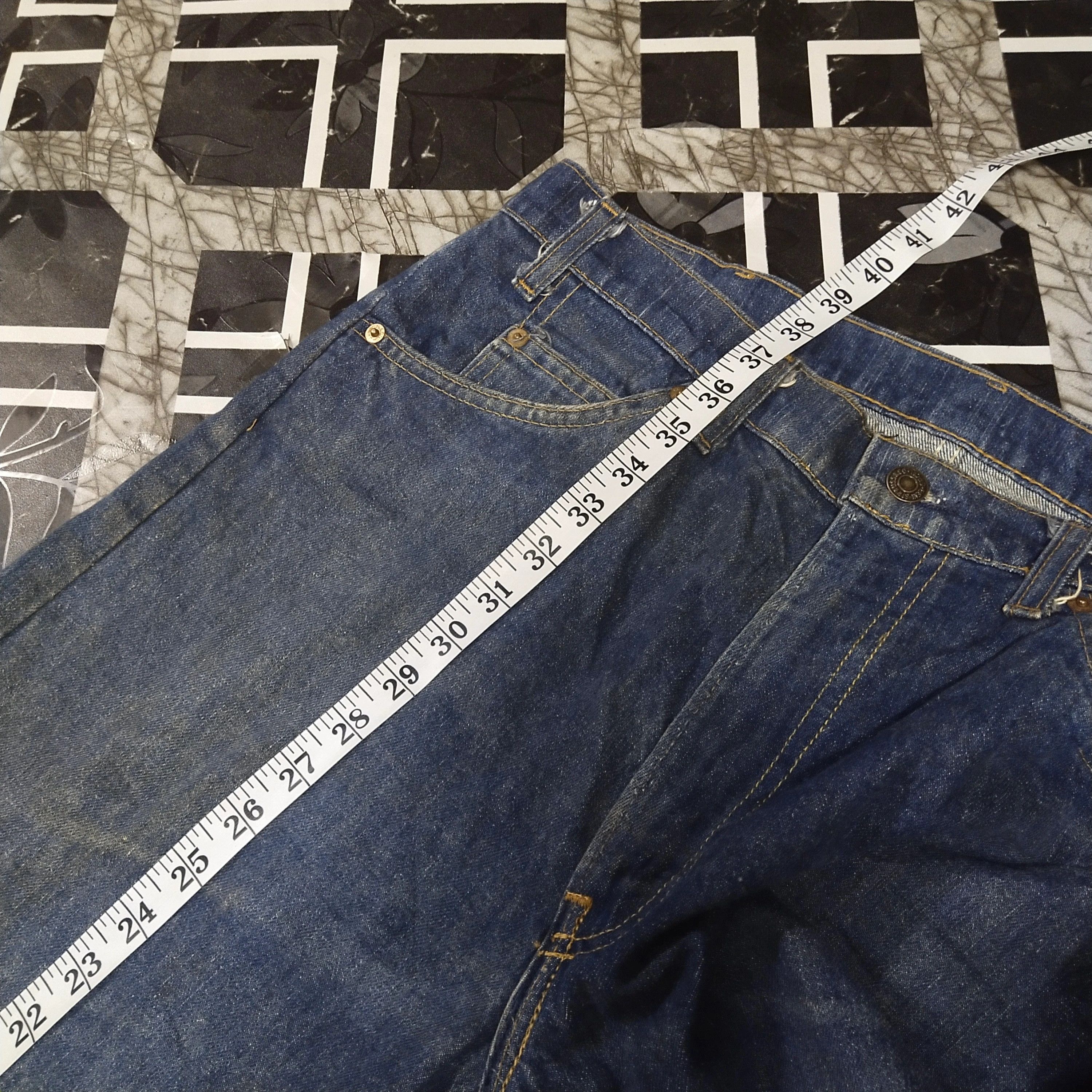 Levi's Vintage Clothing × Vintage Vintage 1960s Levis Orange Tab Talon Zipper (Button #8) Size US 35 - 16 Thumbnail