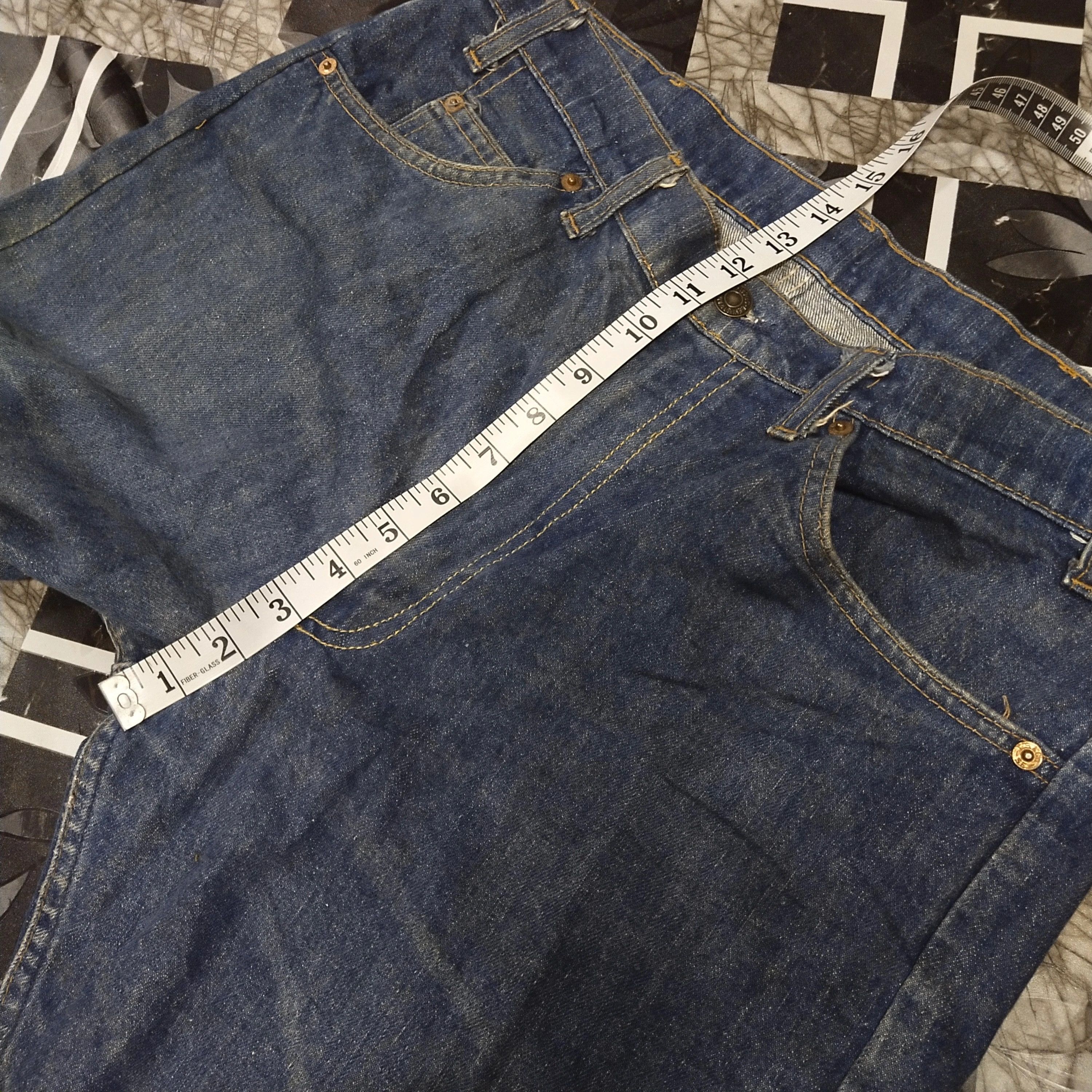 Levi's Vintage Clothing × Vintage Vintage 1960s Levis Orange Tab Talon Zipper (Button #8) Size US 35 - 14 Thumbnail