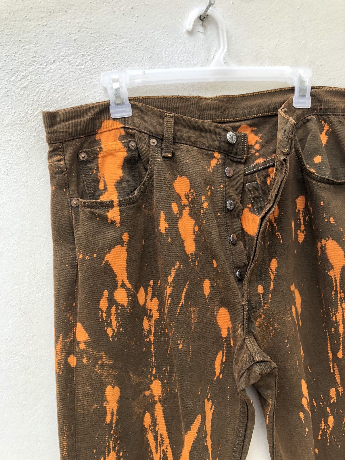 Levi's Vintage 90s Levi’s 501 Jeans Distressed Bleached Denim Size US 36 / EU 52 - 5 Thumbnail