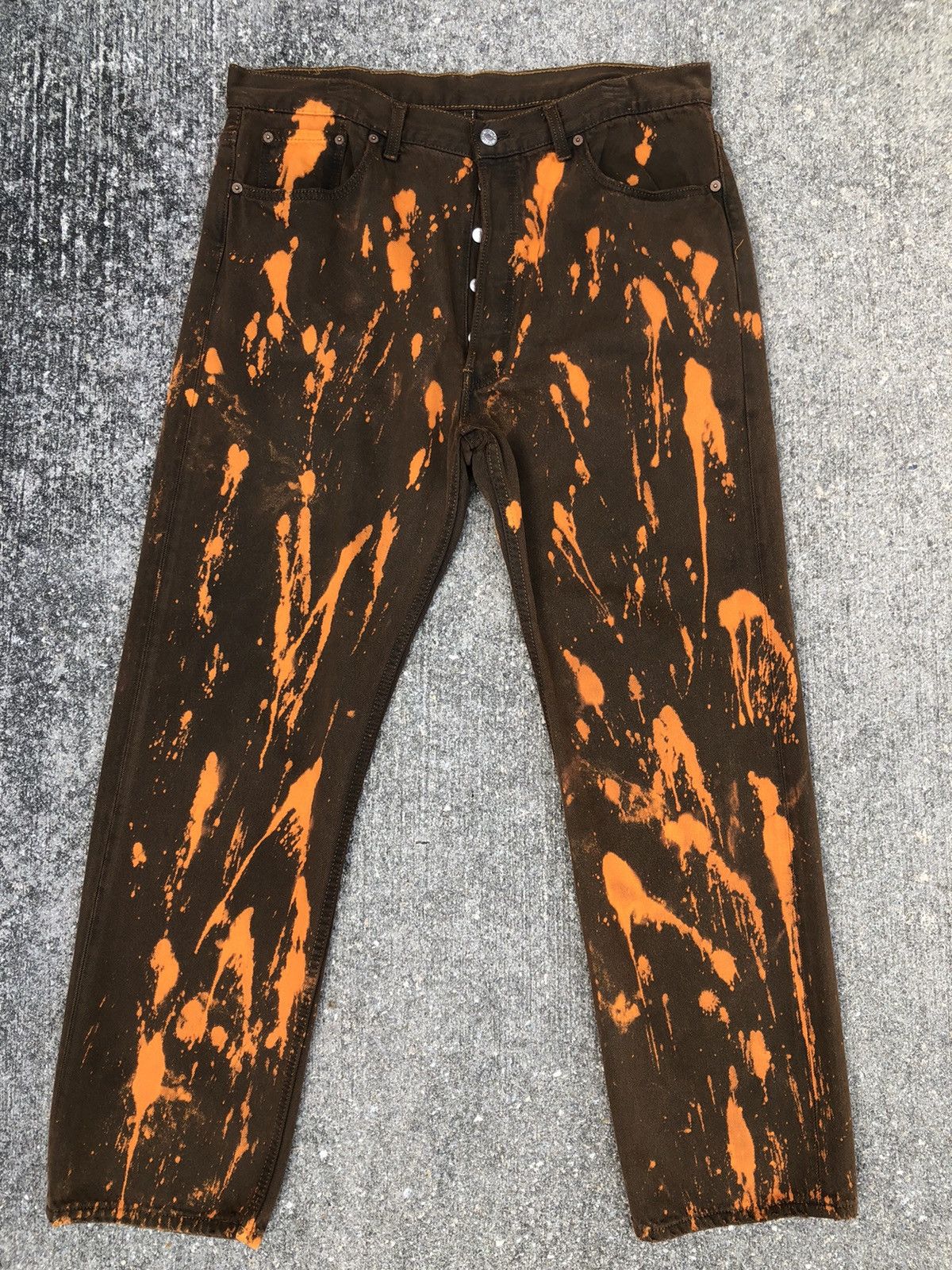 Levi's Vintage 90s Levi’s 501 Jeans Distressed Bleached Denim Size US 36 / EU 52 - 1 Thumbnail