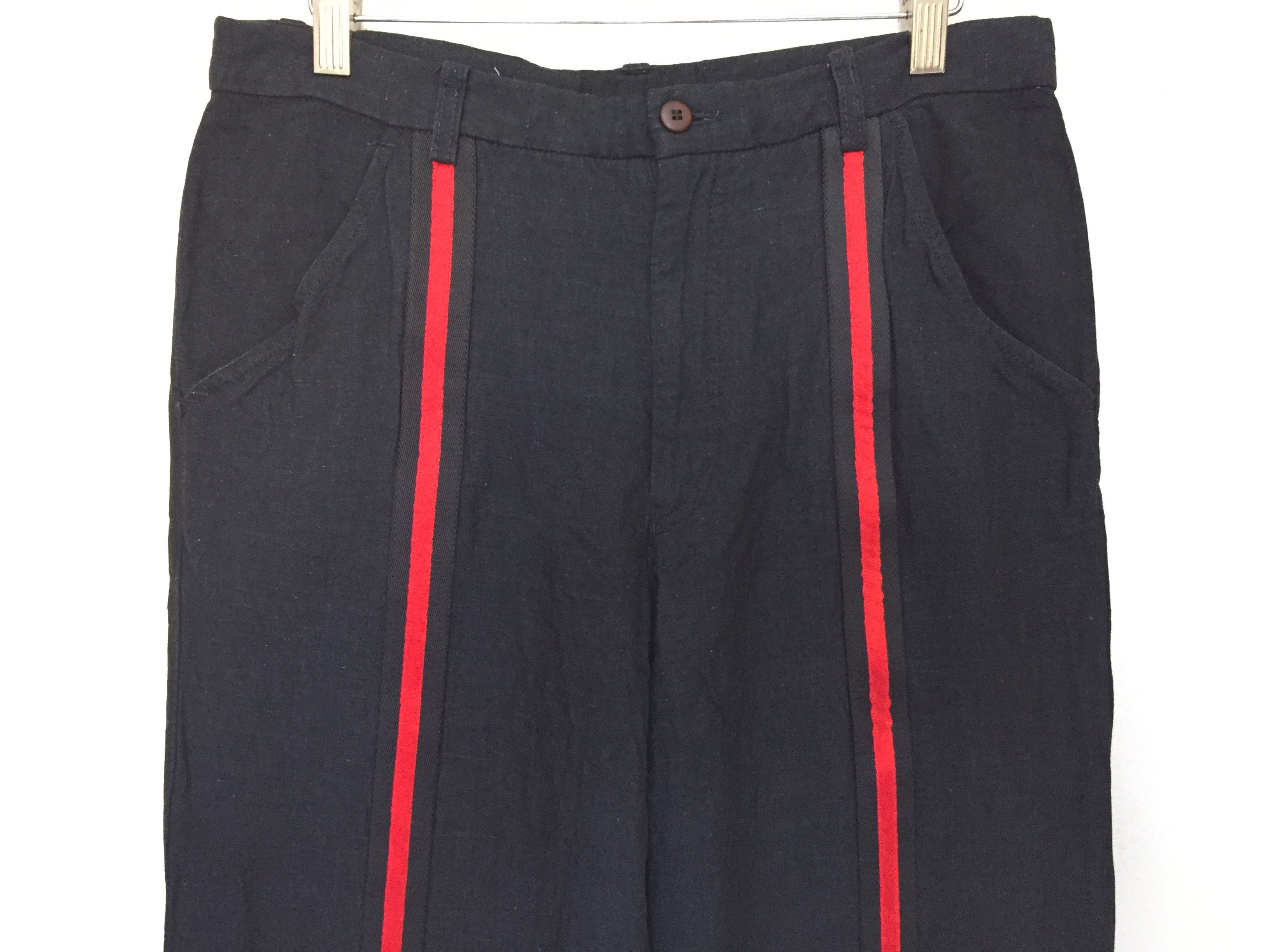 Emporio Armani 90's Armani RED line stripe linen pants Size US 30 / EU 46 - 3 Thumbnail