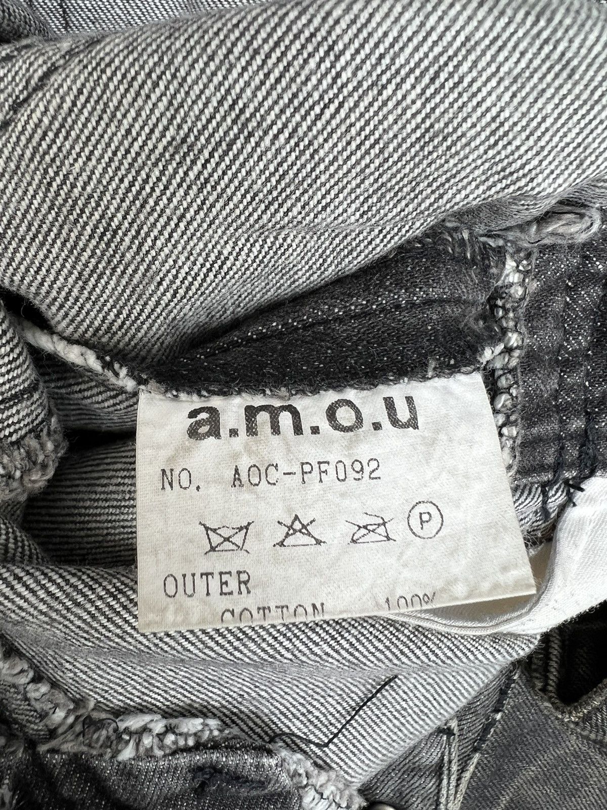 Vintage Vintage a.m.o.u Japan Leather Patchwork Denim Bootcut Jeans Size US 29 - 20 Thumbnail