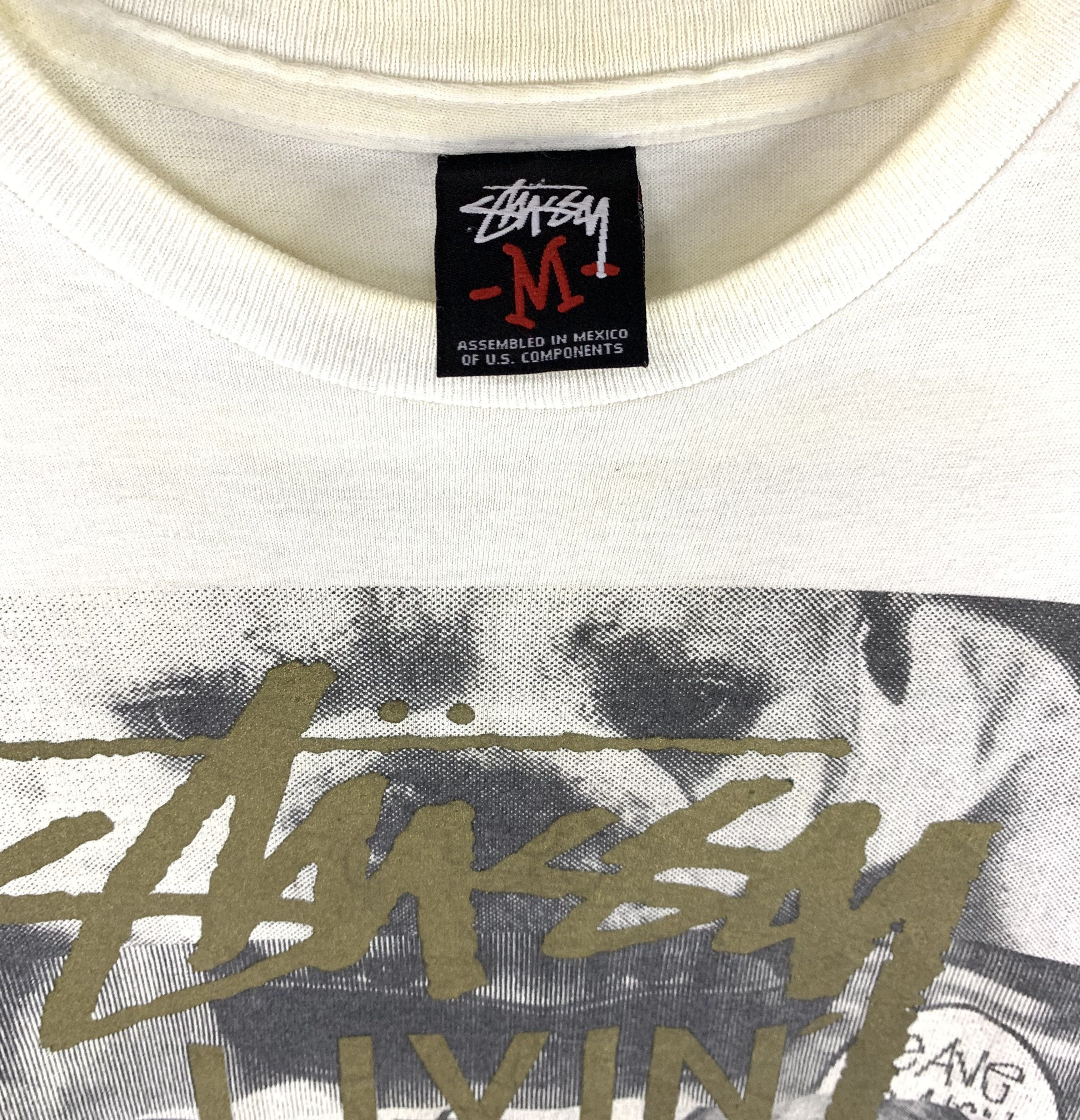 Stussy × Vintage Stussy livin photo print no woman no cry shirt Size US M / EU 48-50 / 2 - 8 Thumbnail