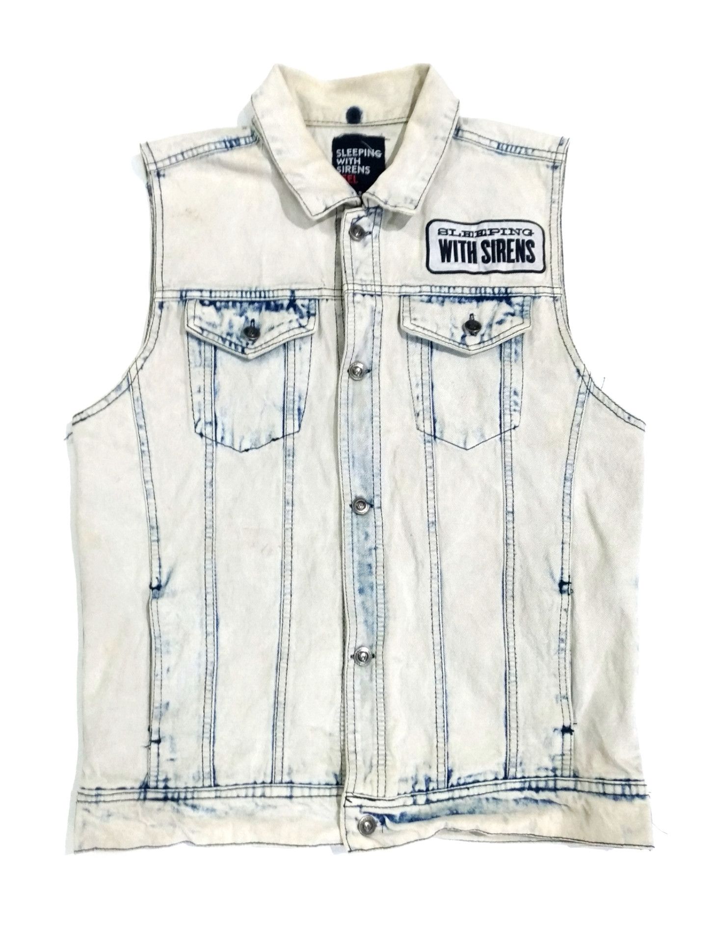 Band Tees RARE! SLEEPING WITH SIRENS OFFICIAL MERCH DENIM VEST Size US S / EU 44-46 / 1 - 2 Thumbnail
