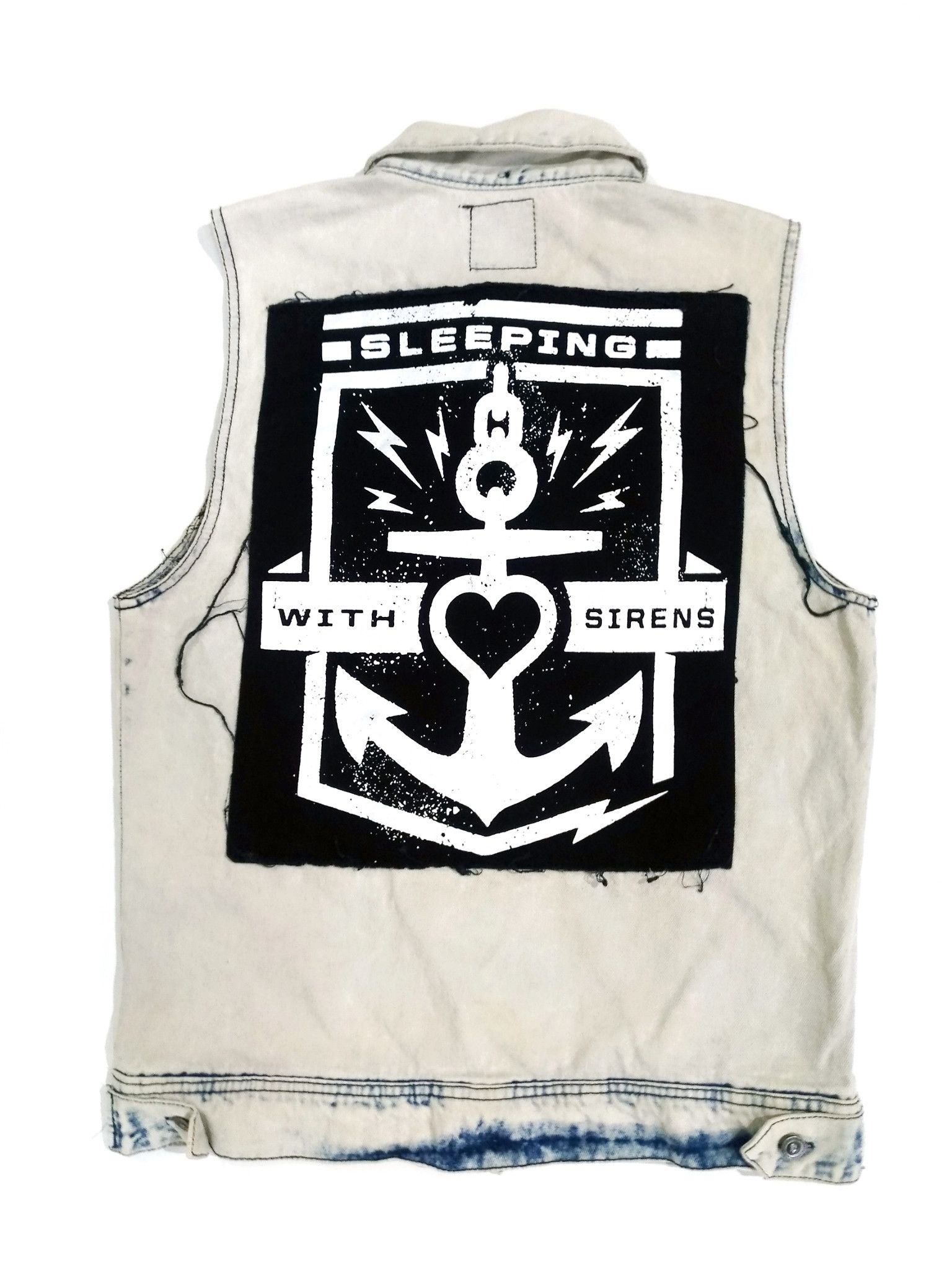 Band Tees RARE! SLEEPING WITH SIRENS OFFICIAL MERCH DENIM VEST Size US S / EU 44-46 / 1 - 1 Thumbnail