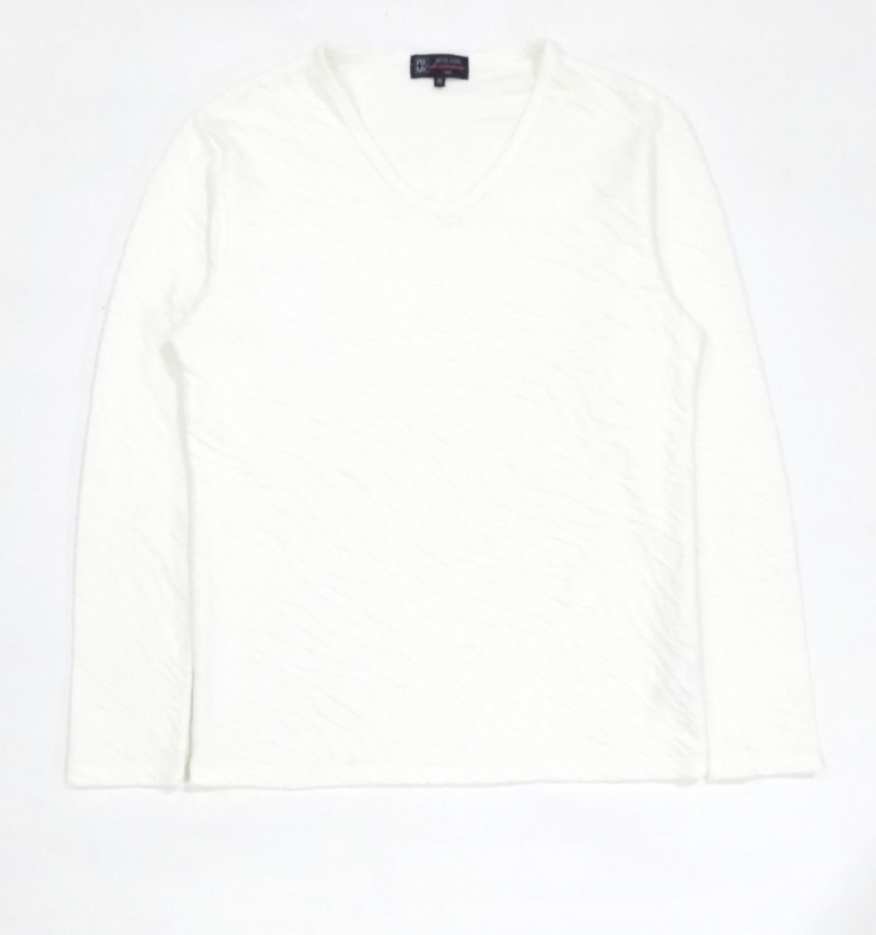 Designer × Michel Klein RARE! MICHEL KLEIN WHITE ABSTRACT PATTERN ART L/SLEEVE TEE Size US M / EU 48-50 / 2 - 1 Thumbnail