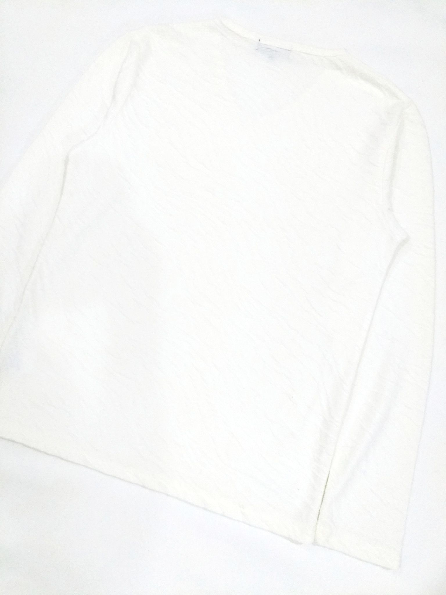 Designer × Michel Klein RARE! MICHEL KLEIN WHITE ABSTRACT PATTERN ART L/SLEEVE TEE Size US M / EU 48-50 / 2 - 8 Thumbnail