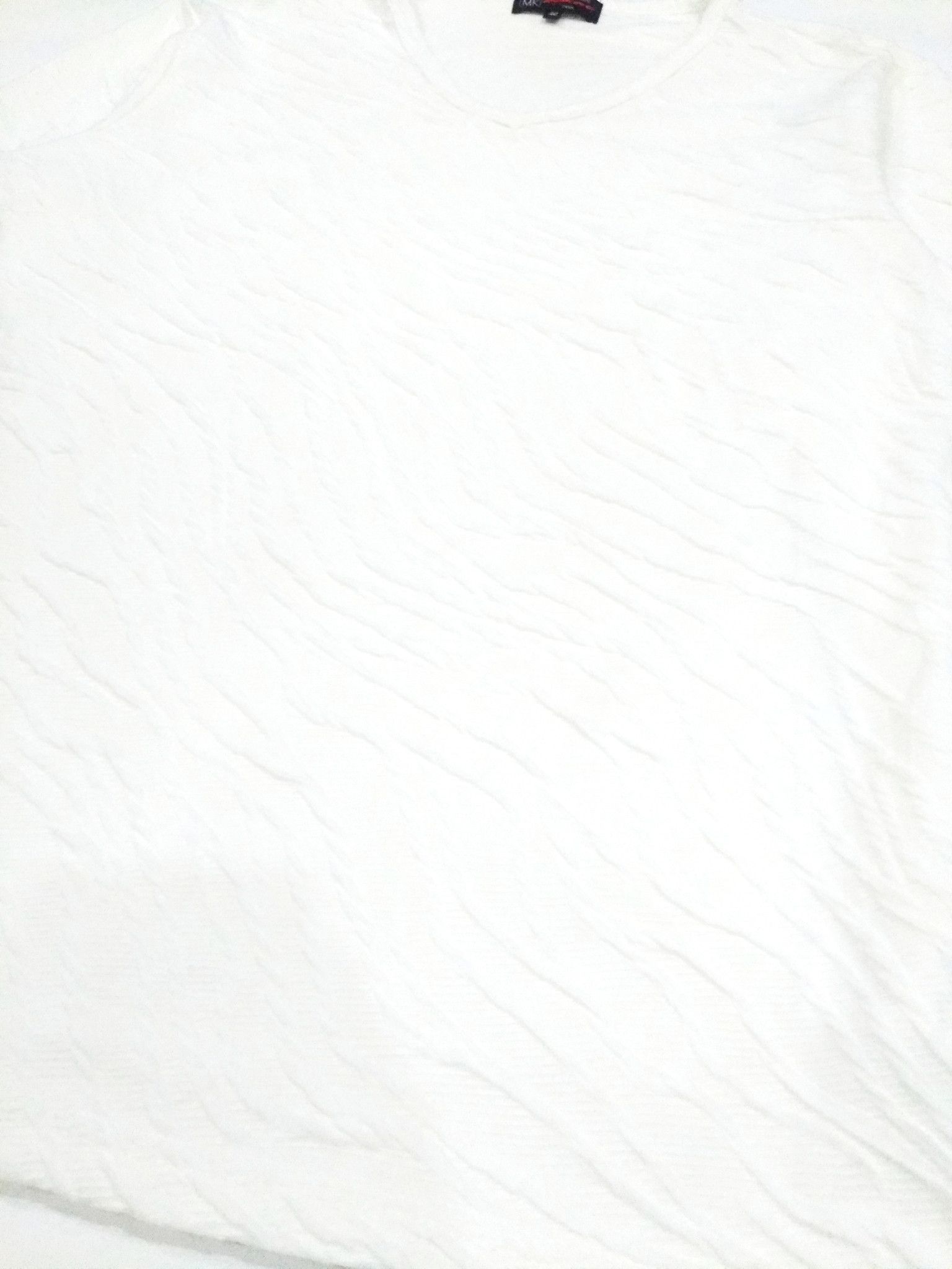 Designer × Michel Klein RARE! MICHEL KLEIN WHITE ABSTRACT PATTERN ART L/SLEEVE TEE Size US M / EU 48-50 / 2 - 6 Thumbnail