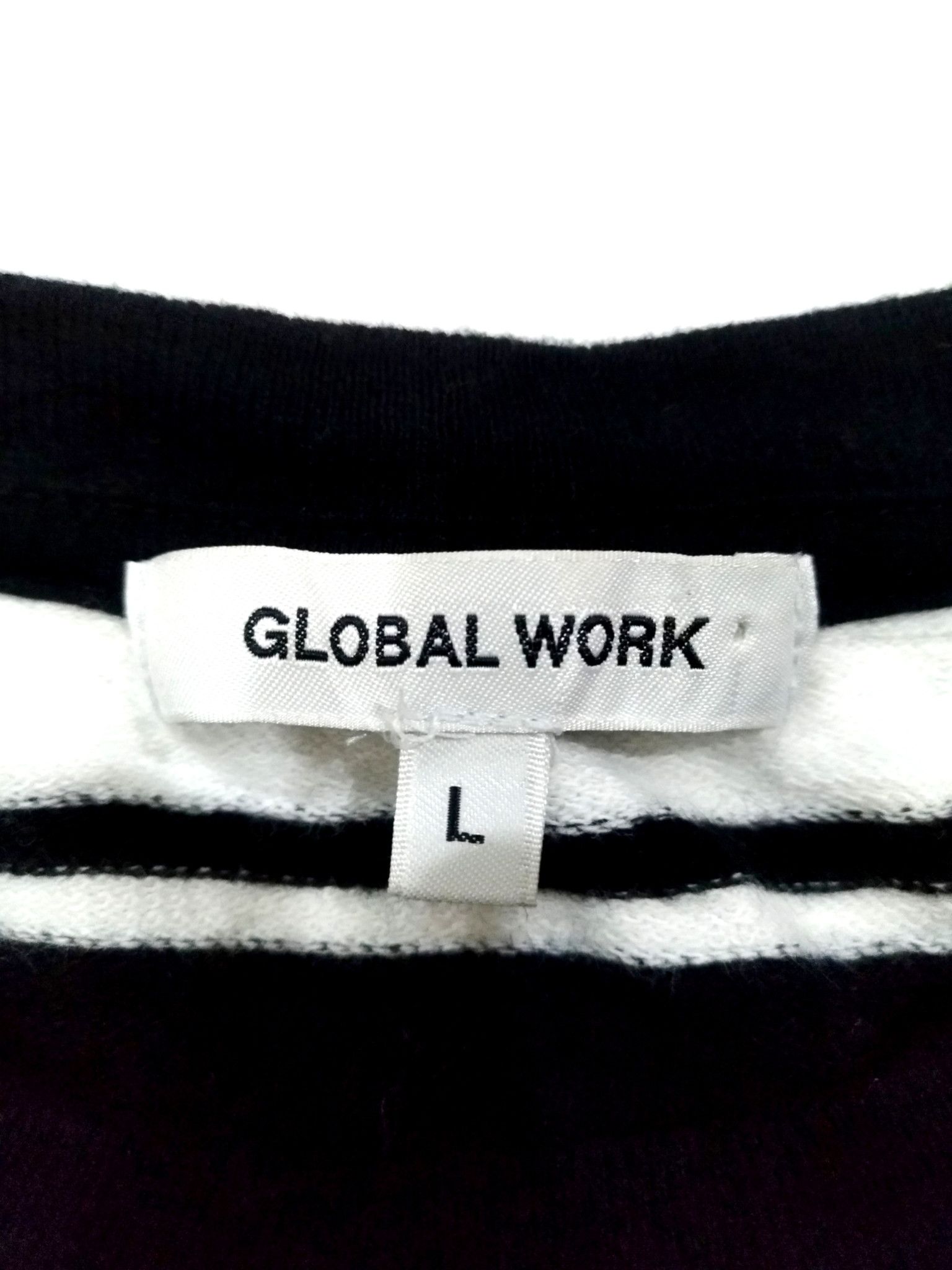 Global Work × Japanese Brand RARE! GLOBAL WORK STRIPES TEE Size US L / EU 52-54 / 3 - 6 Thumbnail