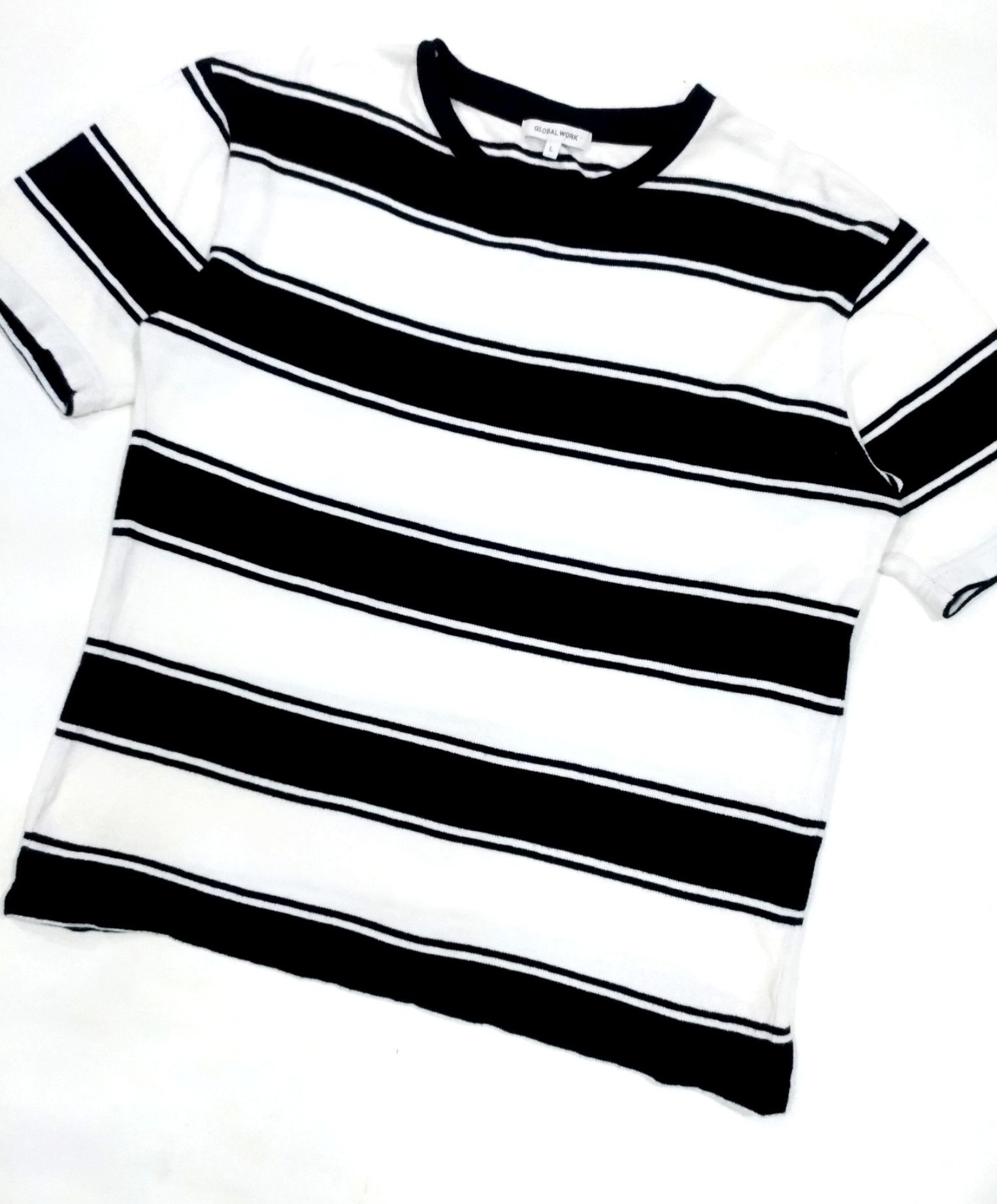 Global Work × Japanese Brand RARE! GLOBAL WORK STRIPES TEE Size US L / EU 52-54 / 3 - 3 Thumbnail