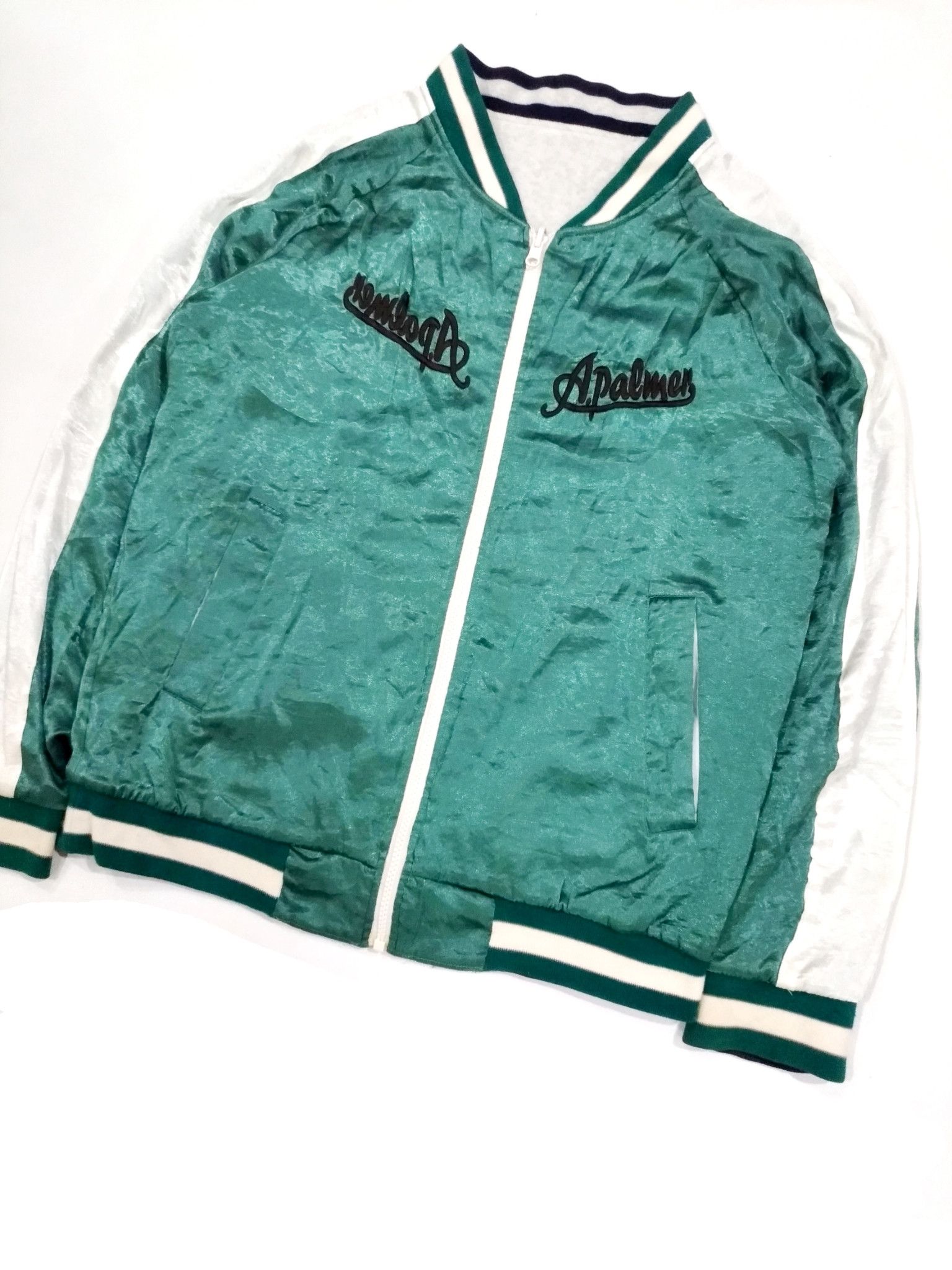 RENOWN × Vintage RARE! VTG ARNOLD PALMER REVERSIBLE SUKAJAN SOUVENIR JACKET Size US M / EU 48-50 / 2 - 6 Thumbnail