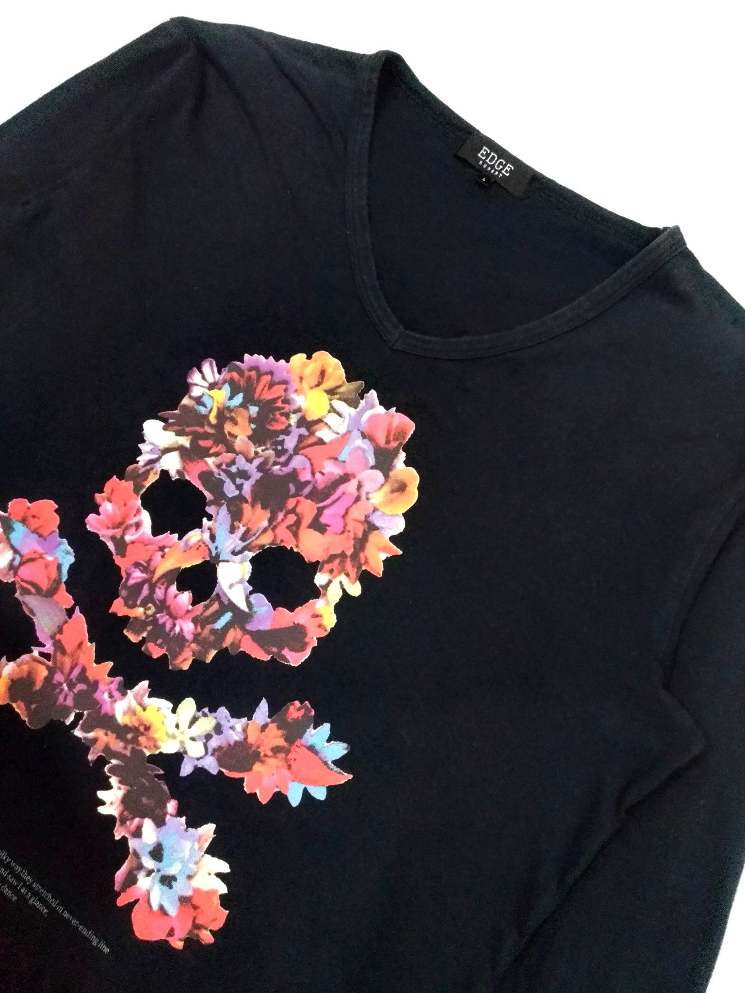 Japanese Brand RARE! EDGE RUPERT JAPANESE BRAND ROCKABILLY FLORAL SKULL Size US M / EU 48-50 / 2 - 5 Thumbnail