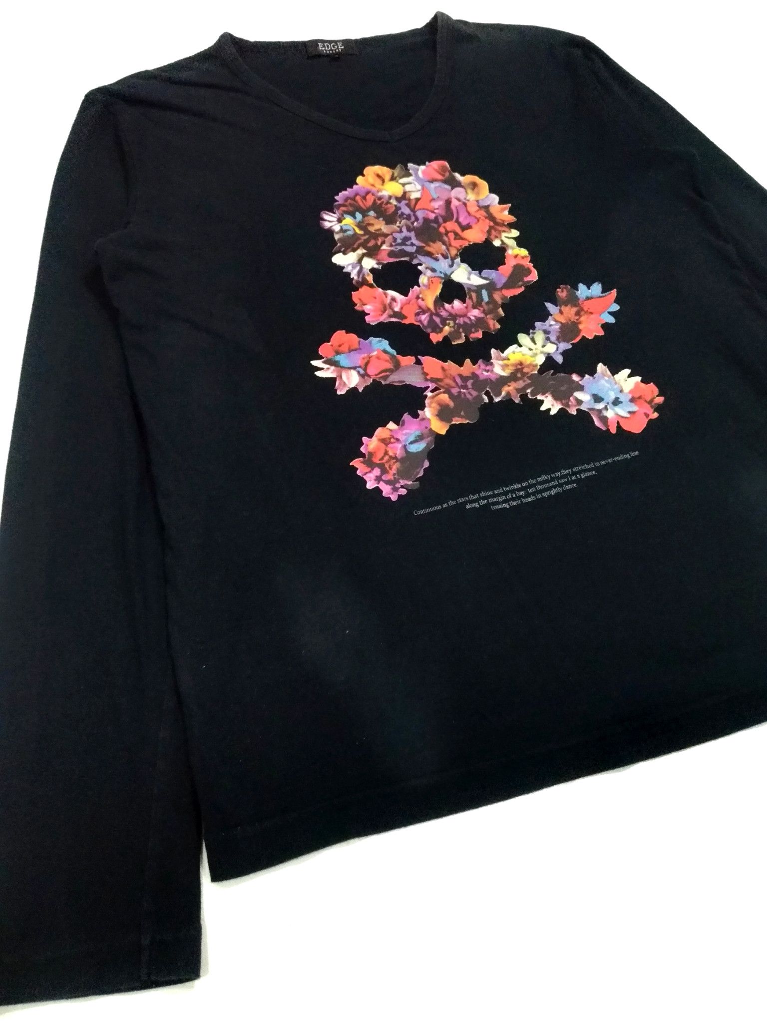 Japanese Brand RARE! EDGE RUPERT JAPANESE BRAND ROCKABILLY FLORAL SKULL Size US M / EU 48-50 / 2 - 3 Thumbnail