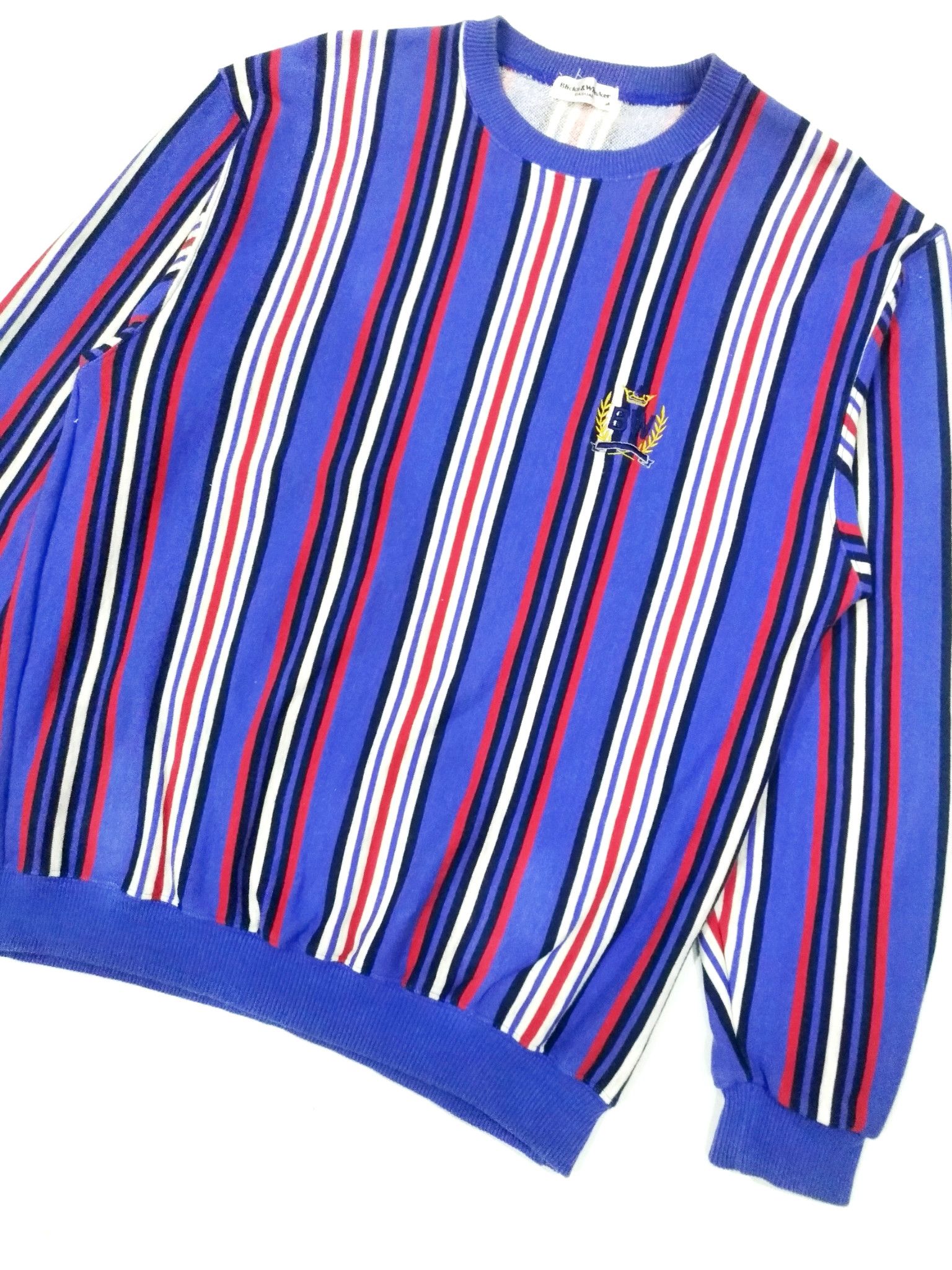 Designer × Japanese Brand × Vintage RARE! VTG BLICKS & WHISKER RETRO VIBRANT PULLOVER Size US M / EU 48-50 / 2 - 3 Thumbnail