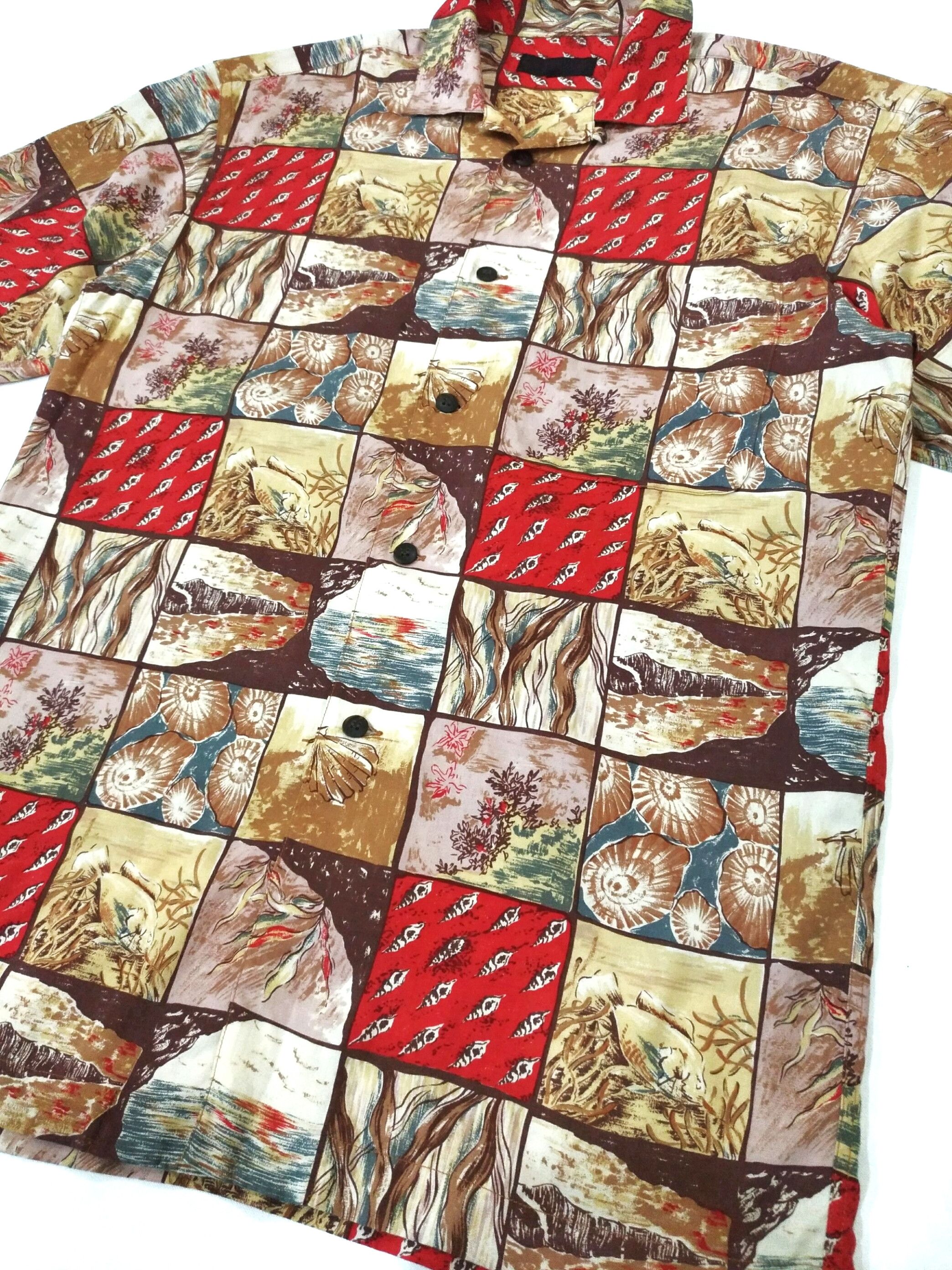 Designer × Guy Laroche × Vintage VERY RARE! VTG 80'S CHRISTIAN AUJARD PARIS HAWAII SHIRT Size US M / EU 48-50 / 2 - 4 Thumbnail