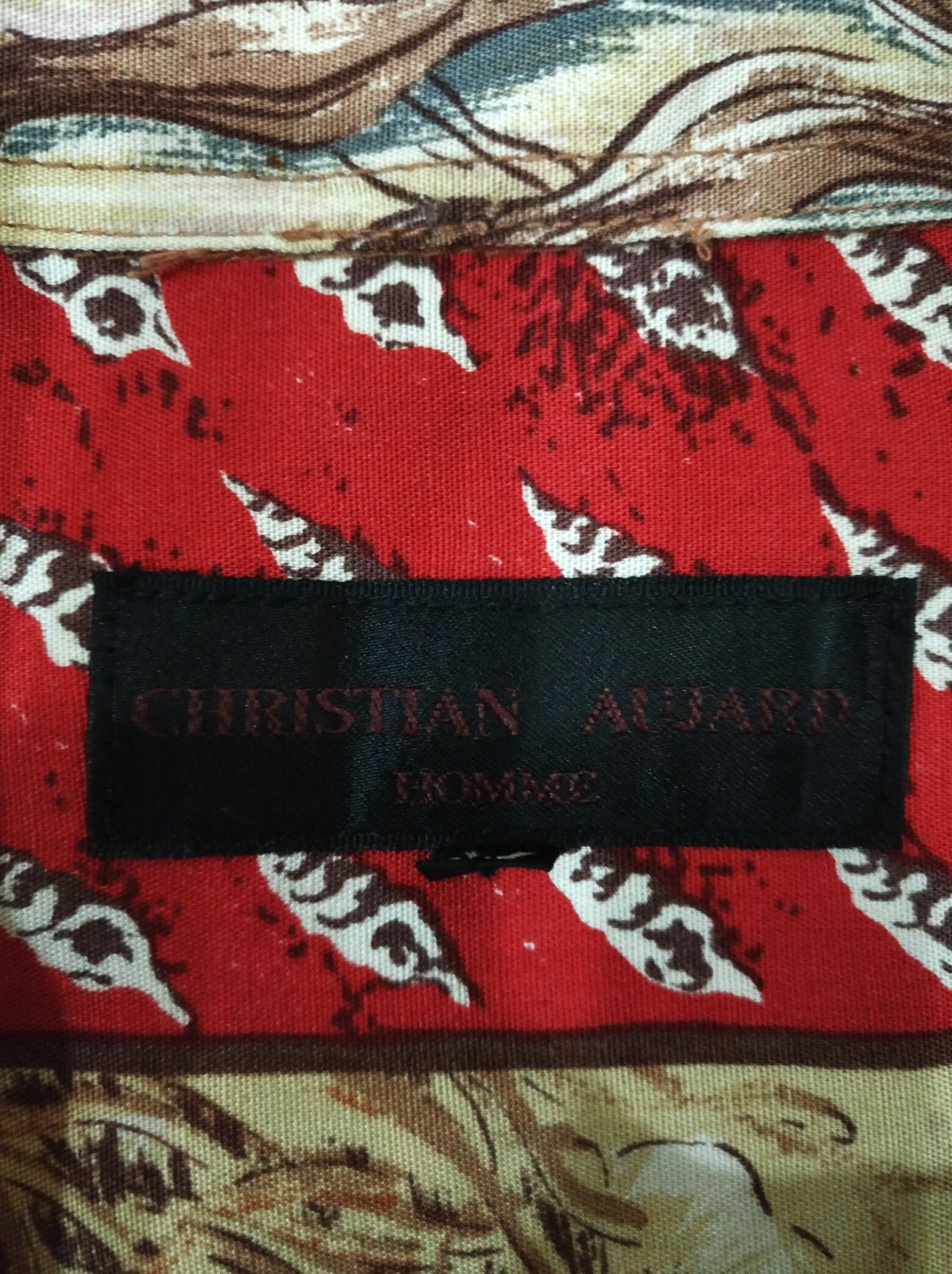Designer × Guy Laroche × Vintage VERY RARE! VTG 80'S CHRISTIAN AUJARD PARIS HAWAII SHIRT Size US M / EU 48-50 / 2 - 3 Thumbnail