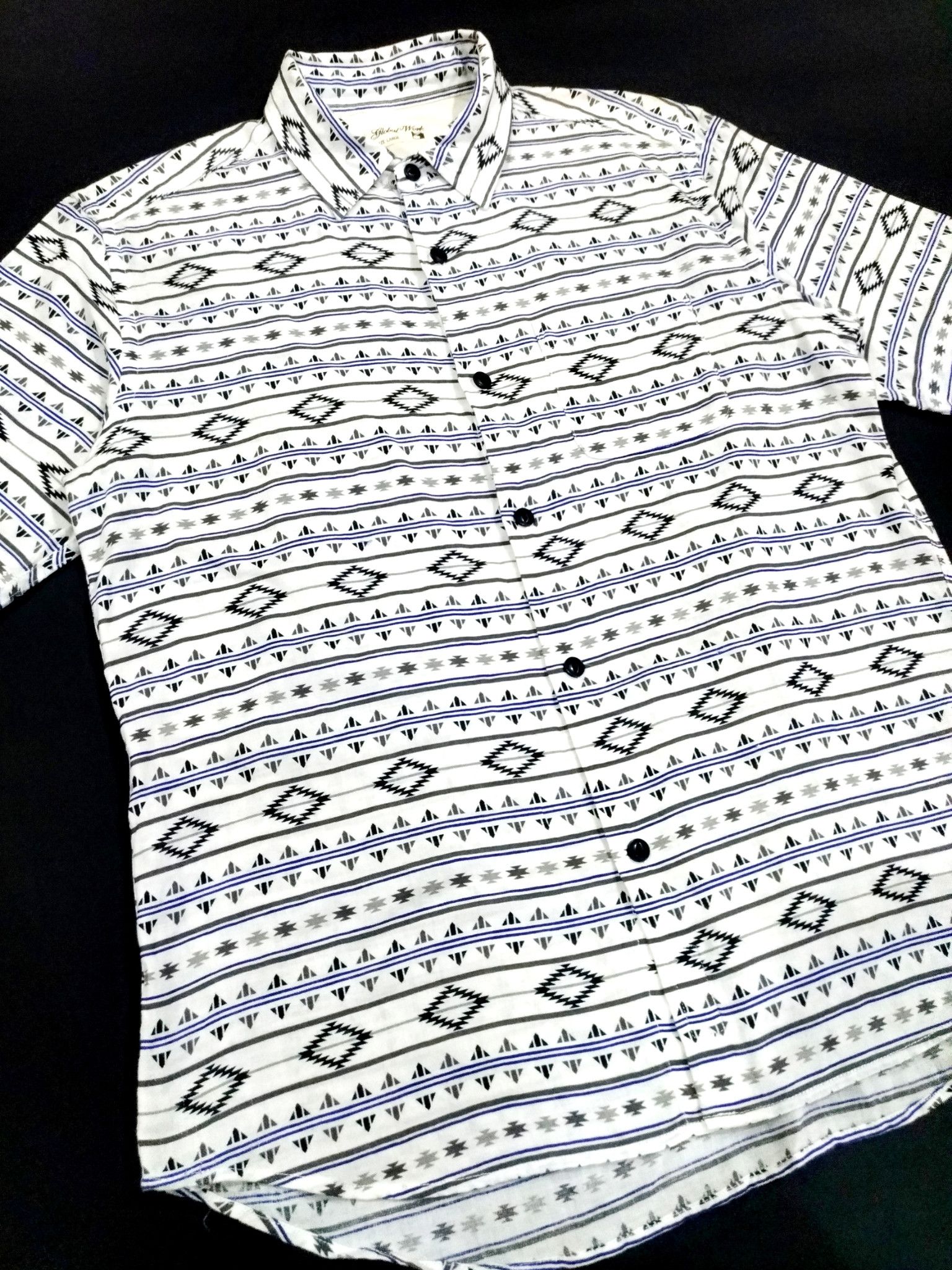 Designer × Global Work × Japanese Brand RARE! GLOBAL WORK NATIVE AZTEC TRIBAL NAVAJO SHIRT Size US M / EU 48-50 / 2 - 4 Thumbnail