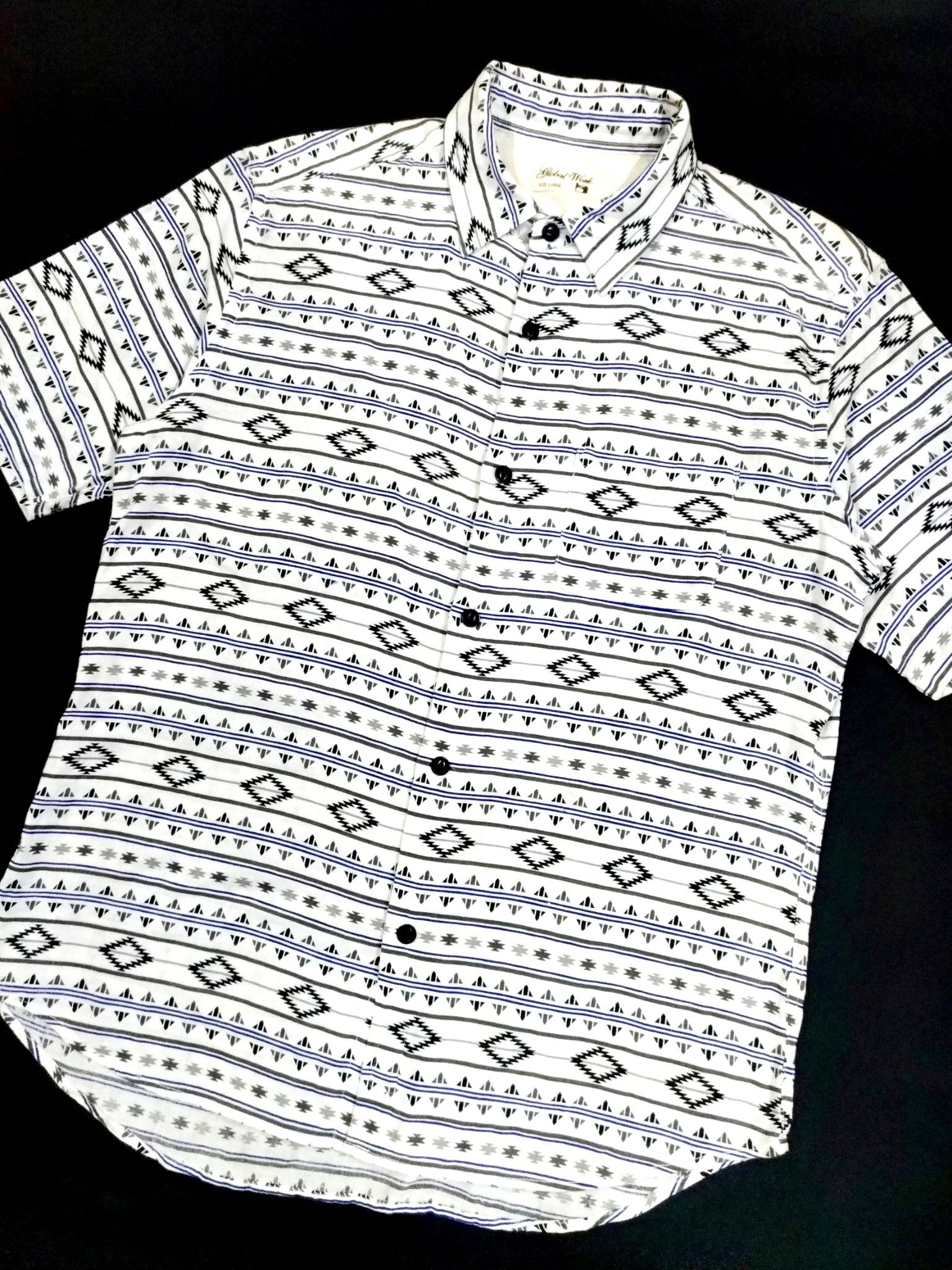 Designer × Global Work × Japanese Brand RARE! GLOBAL WORK NATIVE AZTEC TRIBAL NAVAJO SHIRT Size US M / EU 48-50 / 2 - 3 Thumbnail
