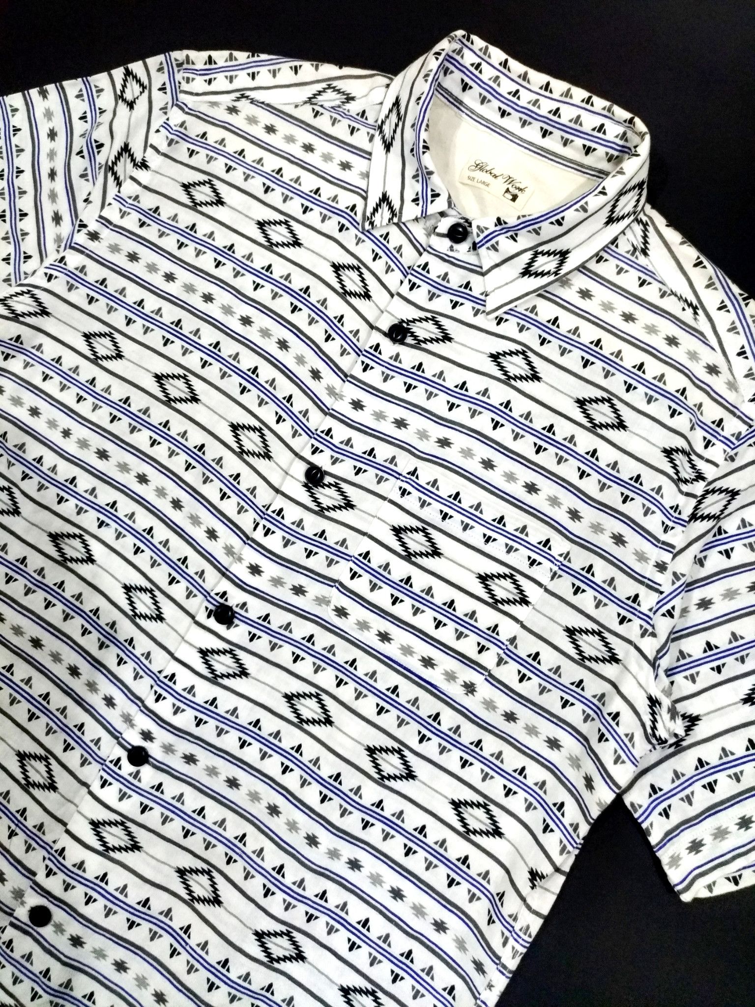 Designer × Global Work × Japanese Brand RARE! GLOBAL WORK NATIVE AZTEC TRIBAL NAVAJO SHIRT Size US M / EU 48-50 / 2 - 5 Thumbnail