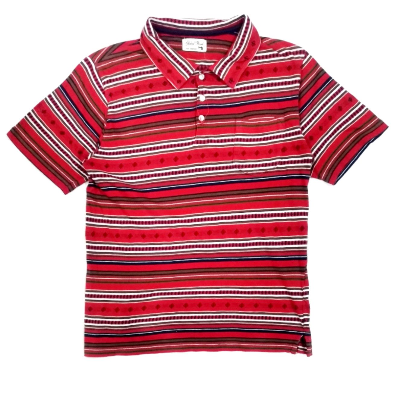 Global Work × Japanese Brand RARE! GLOBAL WORK NATIVE TRIBAL FULL PRINT POLO SHIRT Size US S / EU 44-46 / 1 - 1 Thumbnail