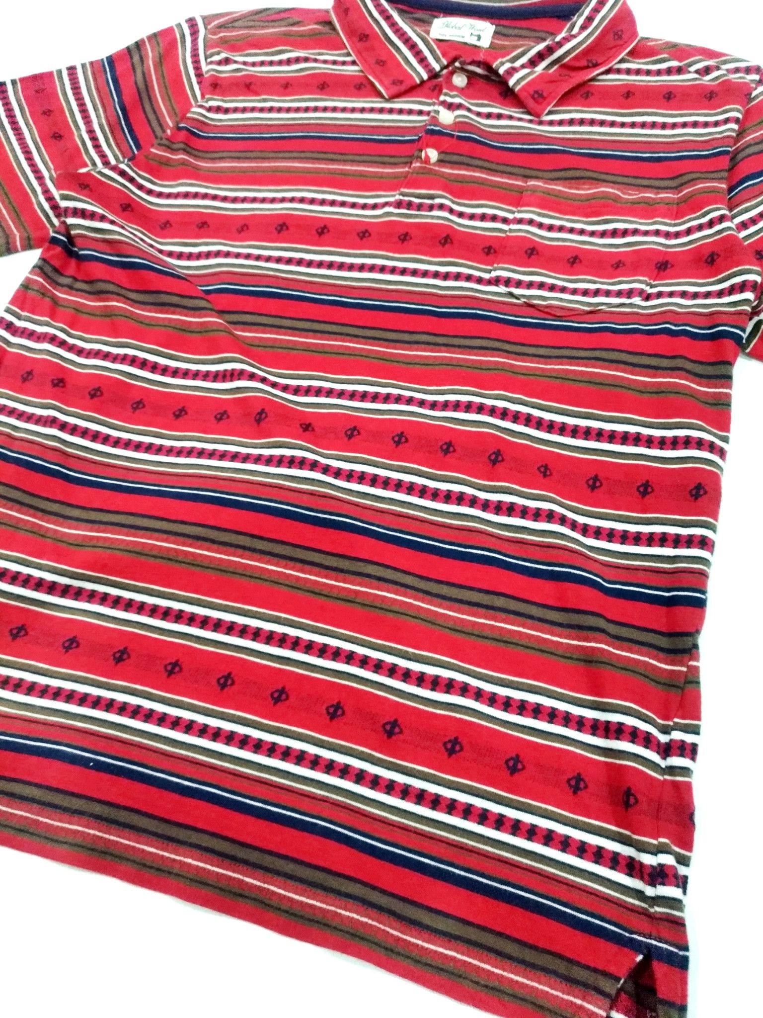 Global Work × Japanese Brand RARE! GLOBAL WORK NATIVE TRIBAL FULL PRINT POLO SHIRT Size US S / EU 44-46 / 1 - 6 Thumbnail