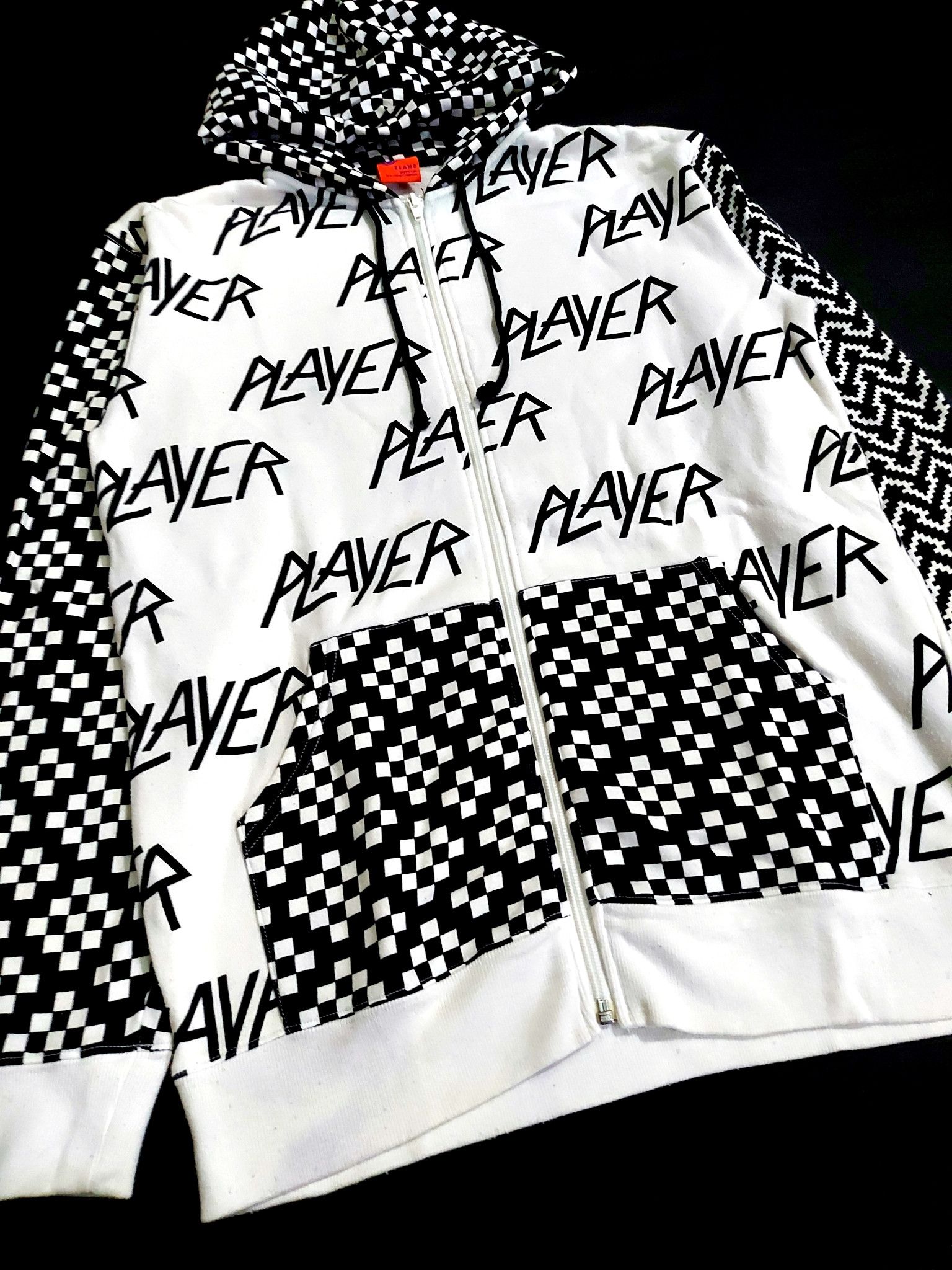 Beams Plus × Japanese Brand RARE! BEAMS "PLAYER" MONOGRAM ZIP UP HOODIE Size US M / EU 48-50 / 2 - 4 Thumbnail