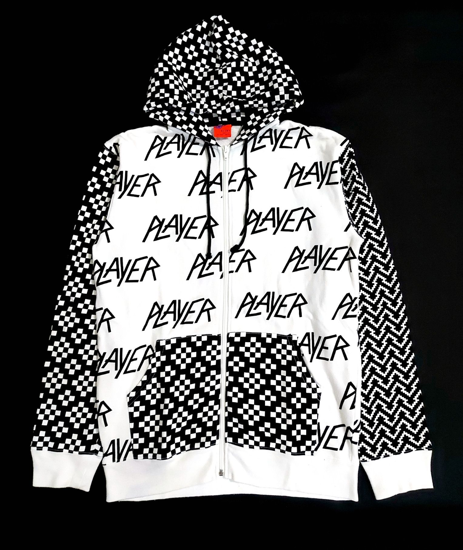 Beams Plus × Japanese Brand RARE! BEAMS "PLAYER" MONOGRAM ZIP UP HOODIE Size US M / EU 48-50 / 2 - 1 Thumbnail