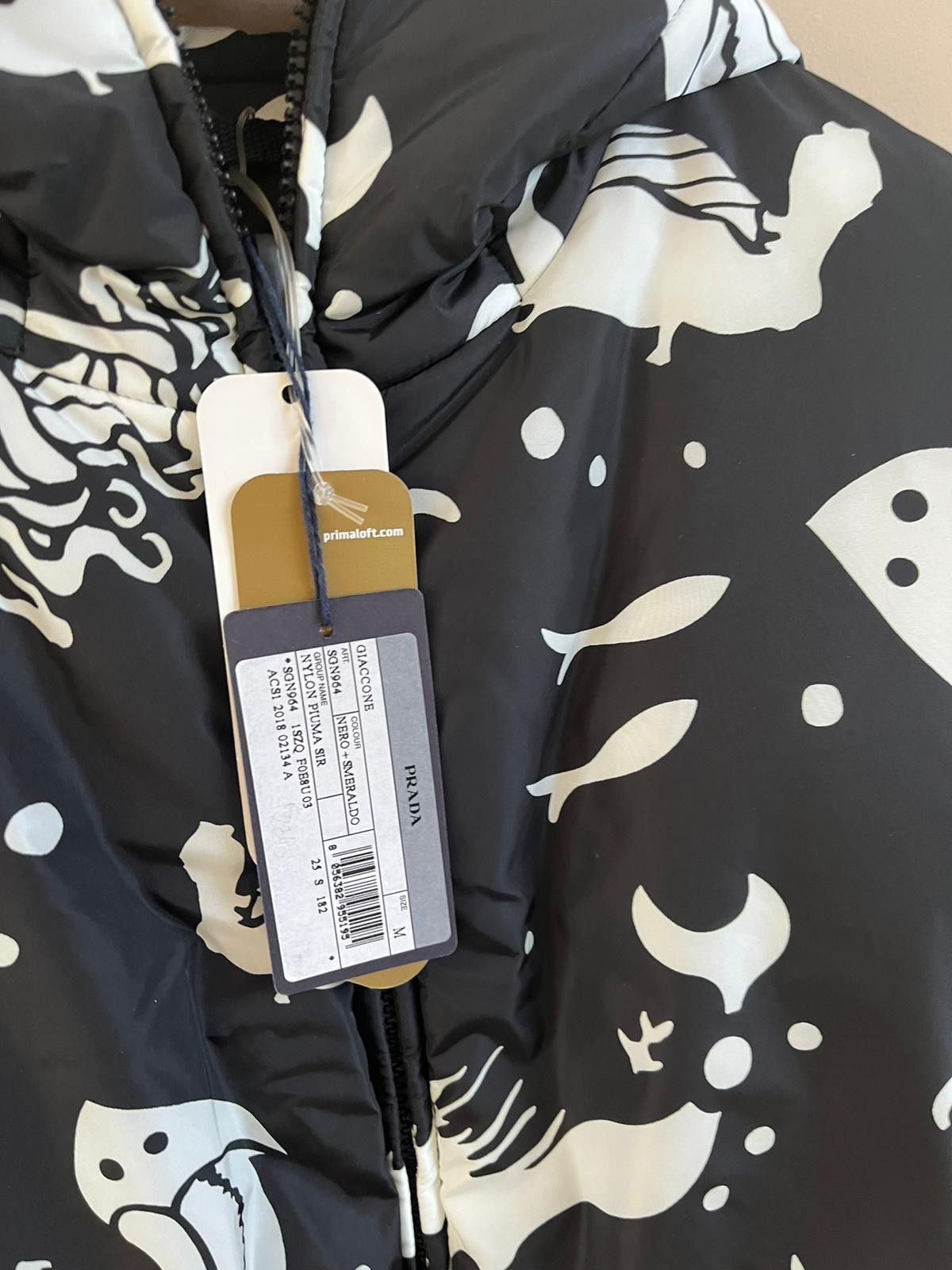 Prada Flames Fish Padded Jacket in Multicolor Size US M / EU 48-50 / 2 - 7 Thumbnail