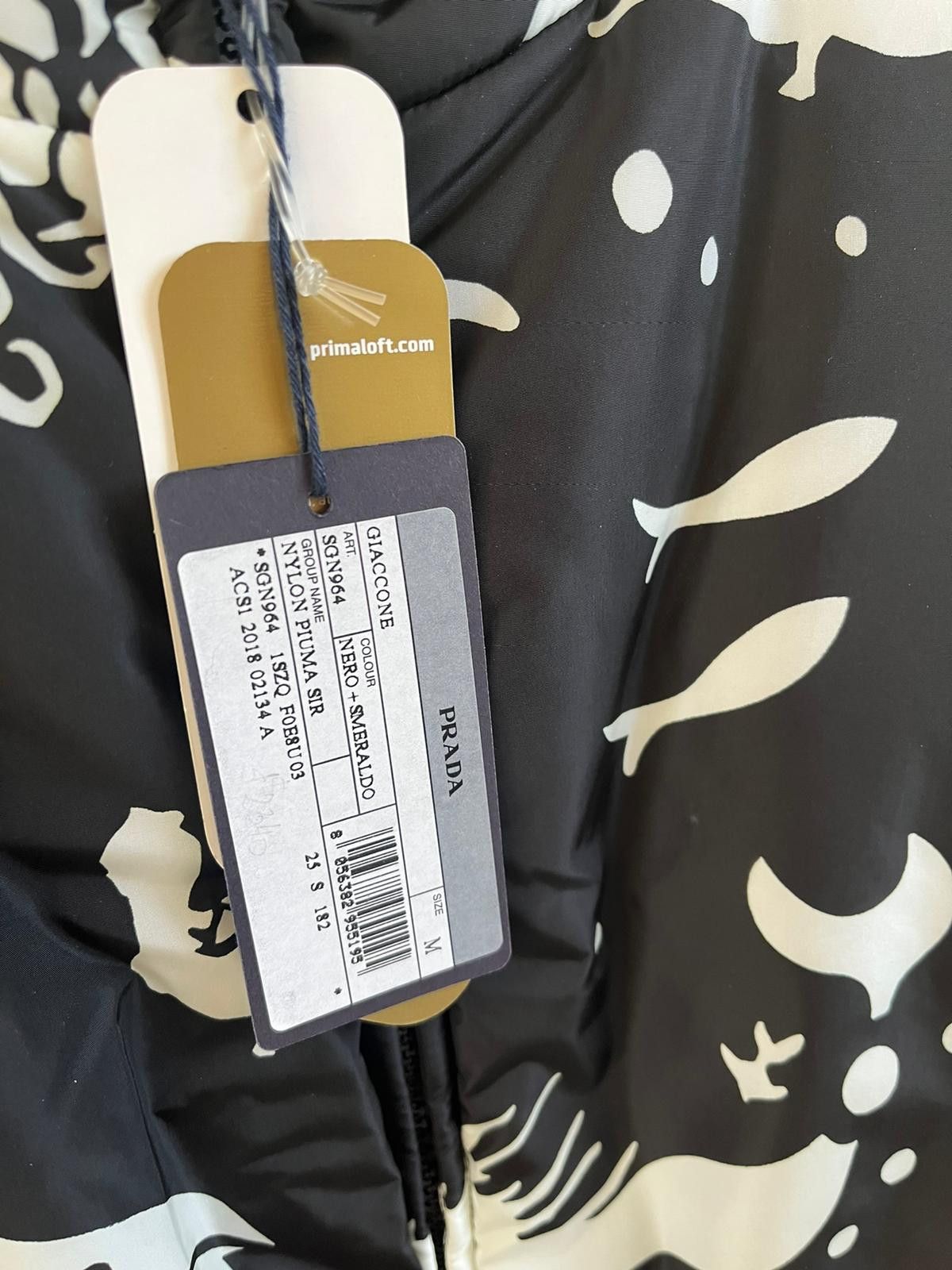 Prada Flames Fish Padded Jacket in Multicolor Size US M / EU 48-50 / 2 - 10 Thumbnail