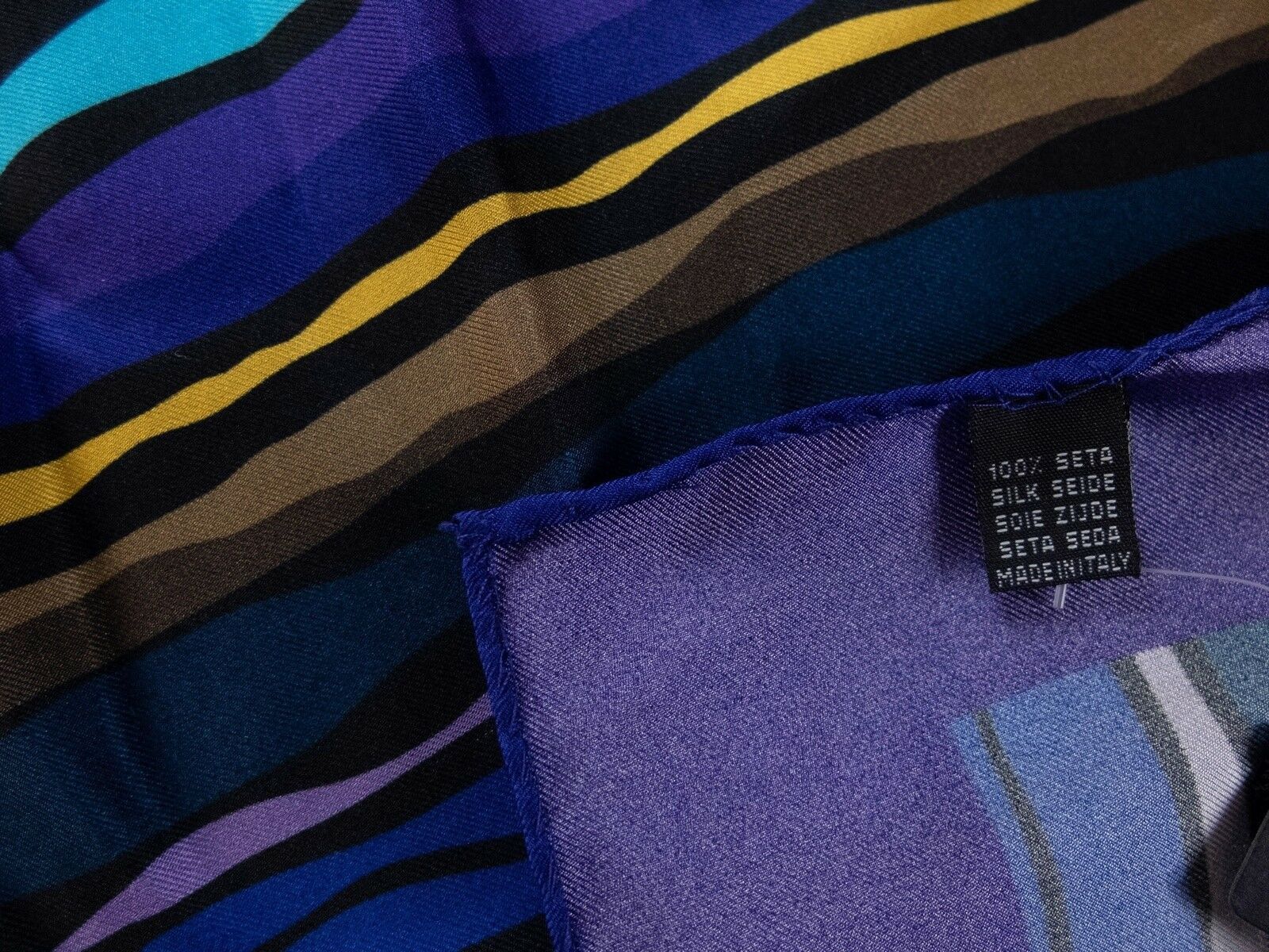 Duchamp DUCHAMP London purple silk pocket square authentic q Size ONE SIZE - 3 Thumbnail