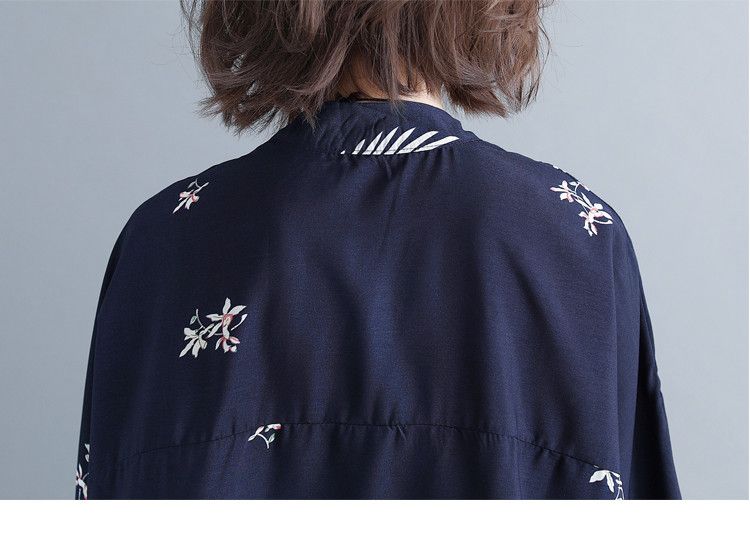 Other Lightweight Kimono Noragi Style Black Crane Bird Shirt Size US M / EU 48-50 / 2 - 7 Thumbnail