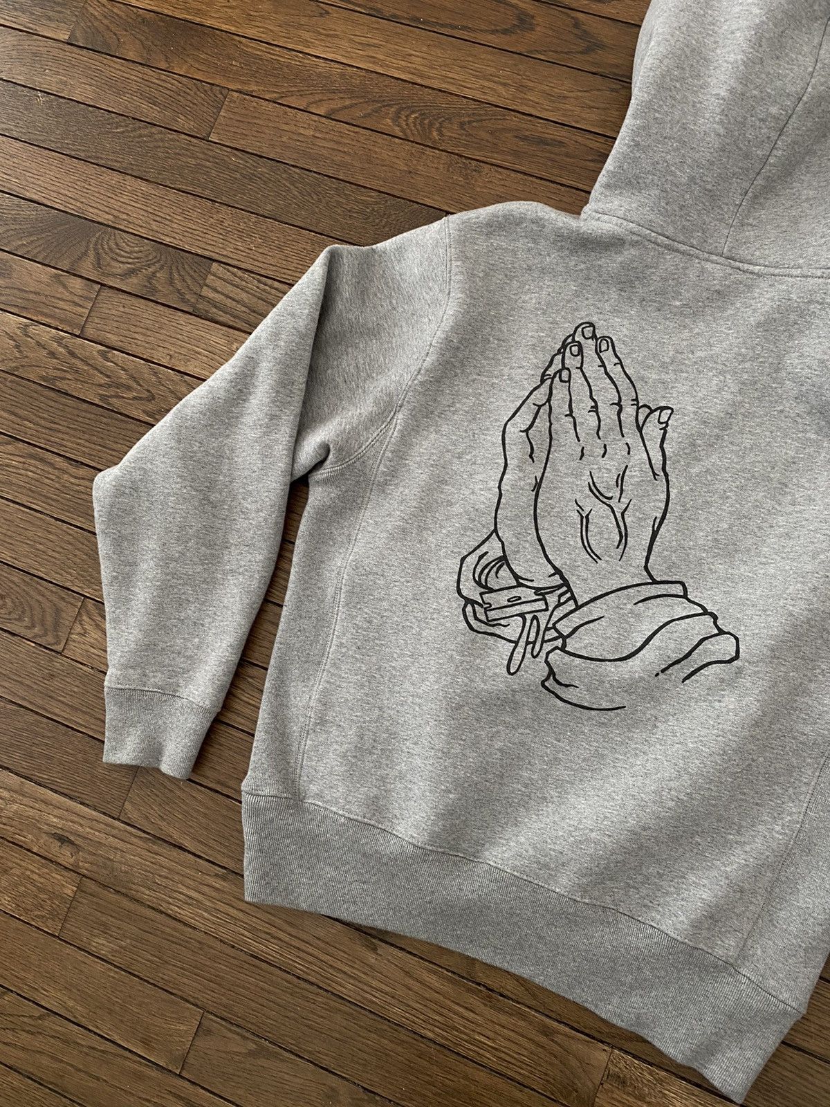 Ignored Prayers Ignored Prayers Praying Hands Logo Hoodie Grey Medium Size US M / EU 48-50 / 2 - 2 Thumbnail