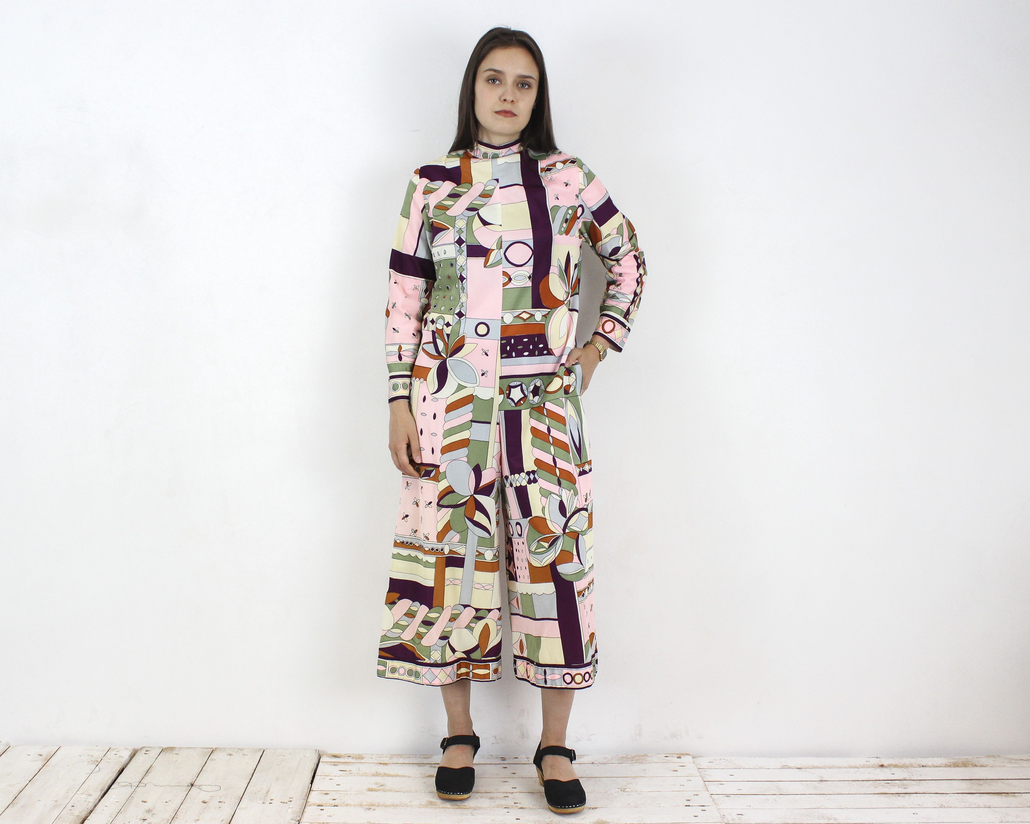 Designer × Vintage DORIAN 1960's M Jumpsuit, Hollywood Mod Glamour Playsuit Size 28" / US 6 / IT 42 - 1 Thumbnail
