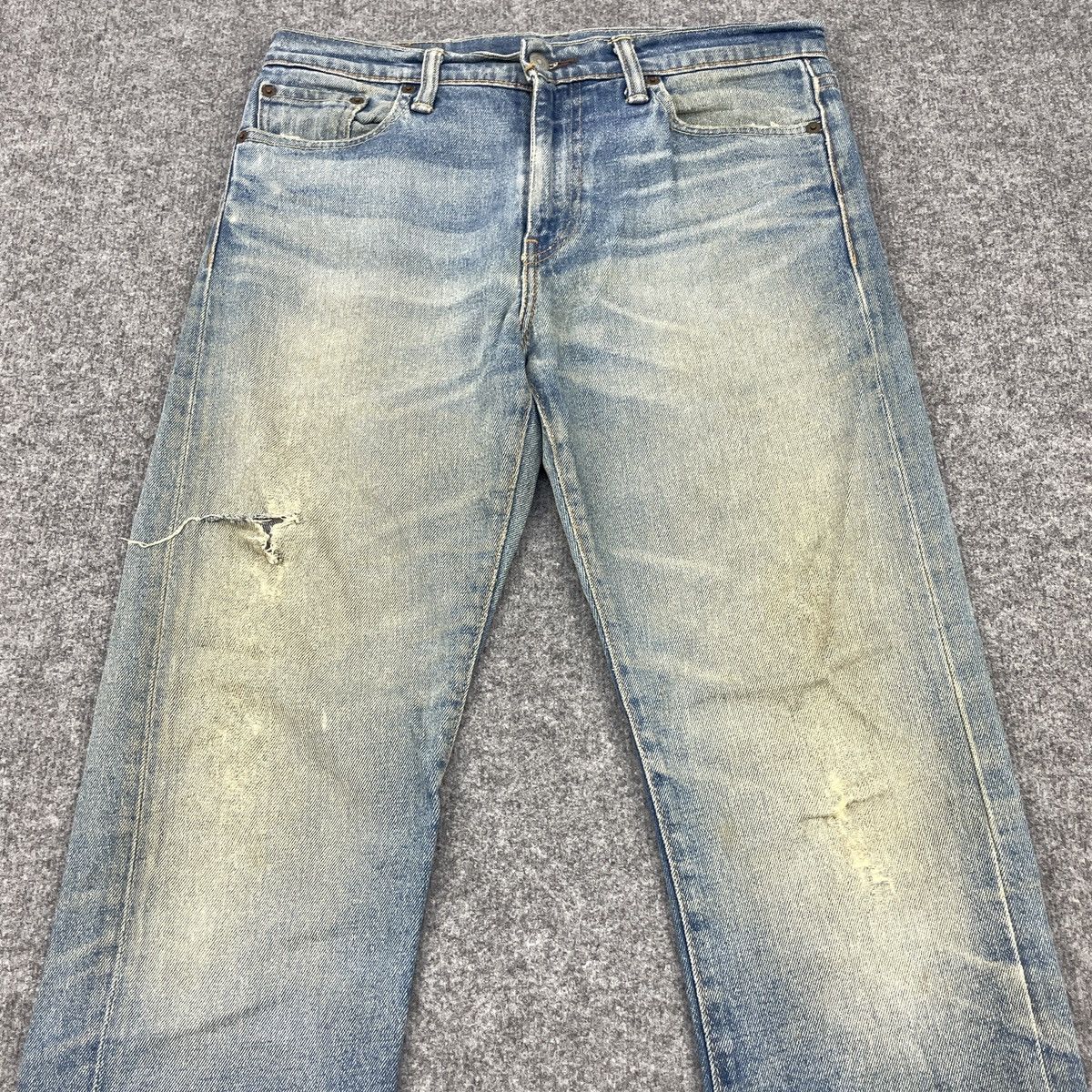 Levi's × Vintage Vintage Distressed Levi's 504 Faded Blue Jeans wc-227 Size US 32 / EU 48 - 3 Thumbnail