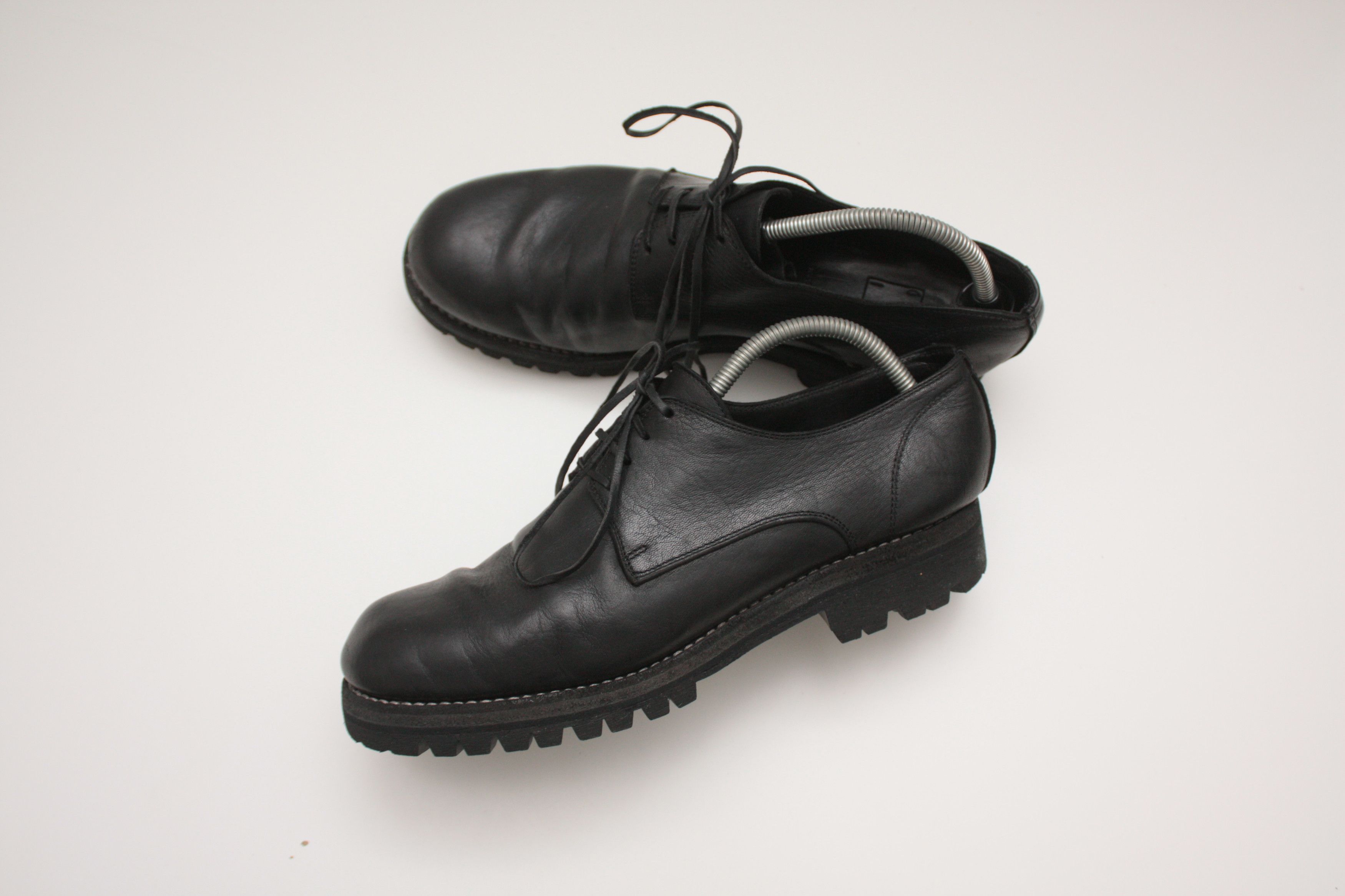 image of Guidi Donkey Full Grain Black Leather Shoes 792V, Men's (Size 11)