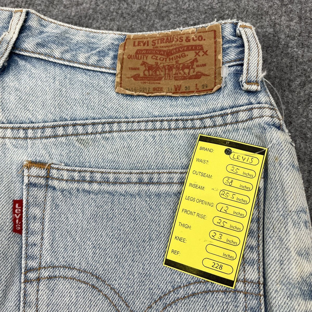 Levi's × Vintage Vintage Distressed Levi's 217 Light Blue Washw wc-228 Size 25" / US 0 / IT 36 - 14 Thumbnail