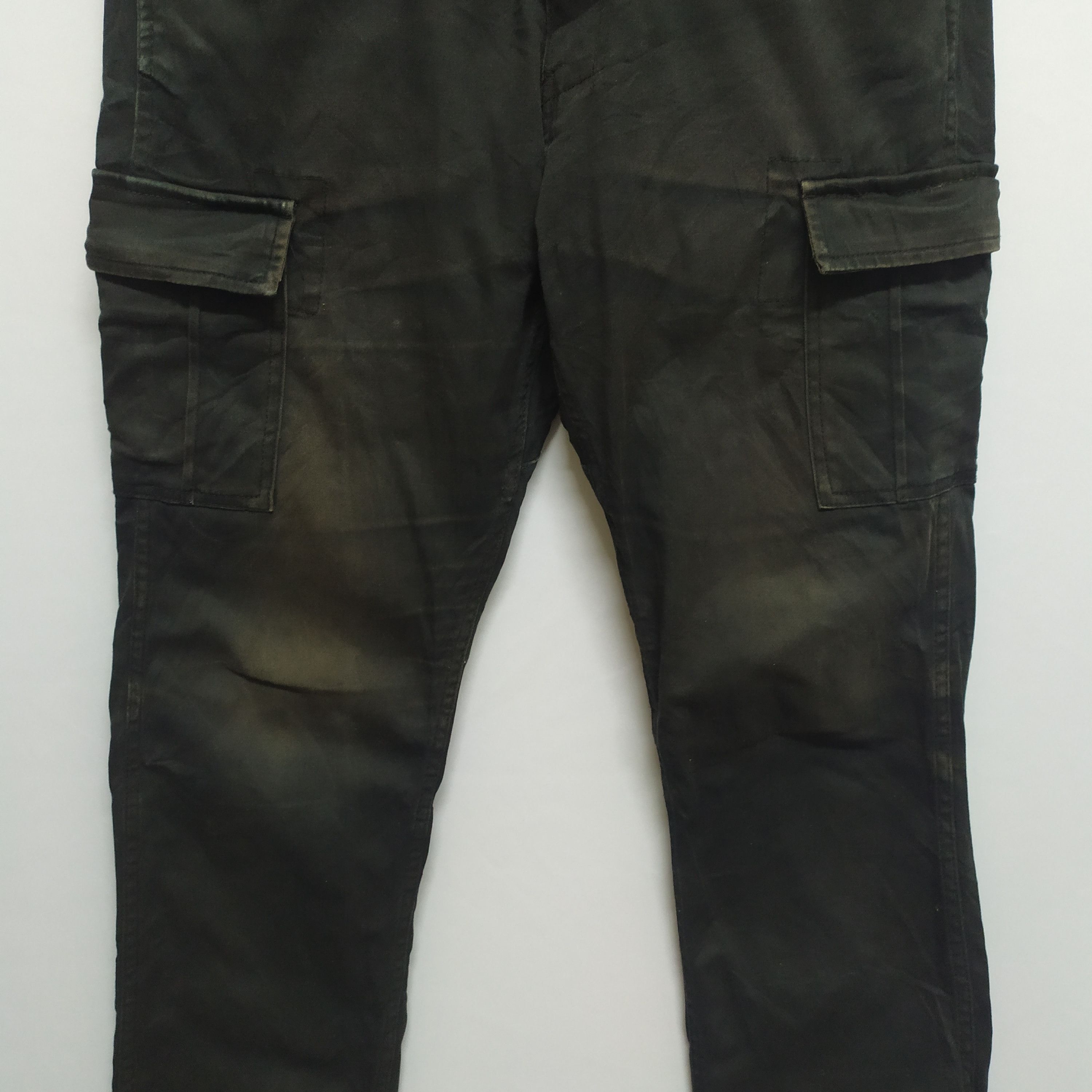 Japanese Brand GLADIATOR FADED BLACK CARGO PANTS SKINNY STYLE Size US 31 - 4 Thumbnail