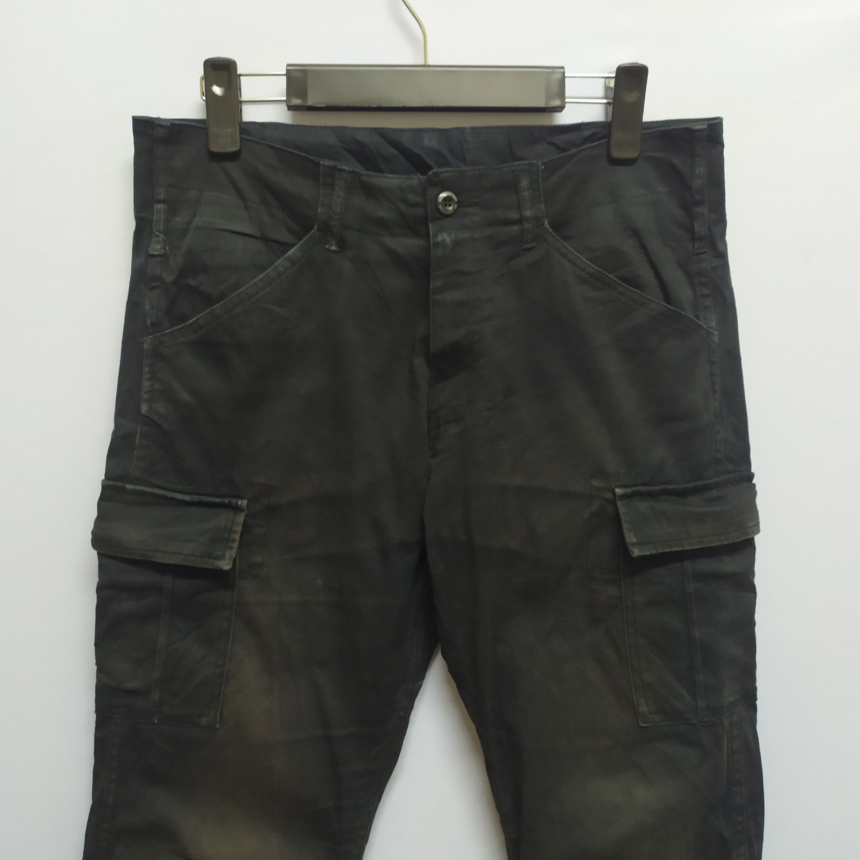 Japanese Brand GLADIATOR FADED BLACK CARGO PANTS SKINNY STYLE Size US 31 - 5 Thumbnail