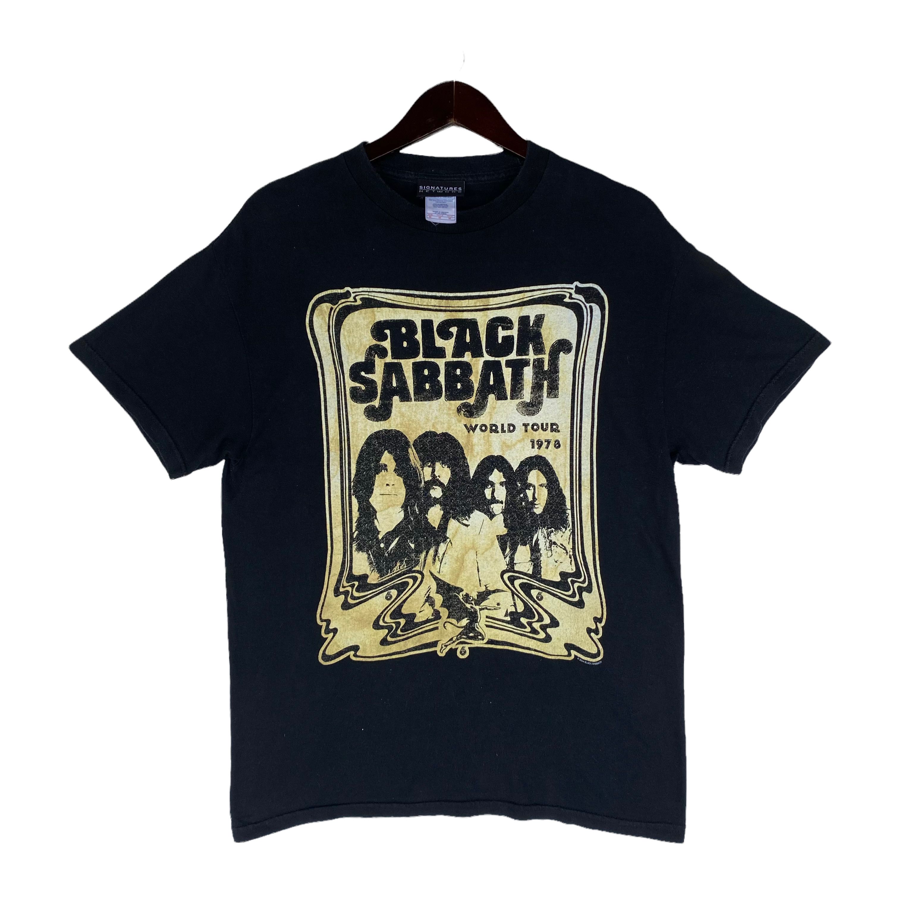 image of Band Tees x Black Sabbath Vintage Black Sabbath Heavy Metal Ozzy Osbourne Tour Shirt (Size Medium)