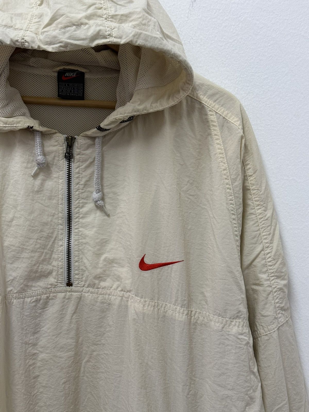 Nike × Vintage Vintage Nike Swoosh Half Zip Hoodie Jacket Size US XL / EU 56 / 4 - 2 Thumbnail