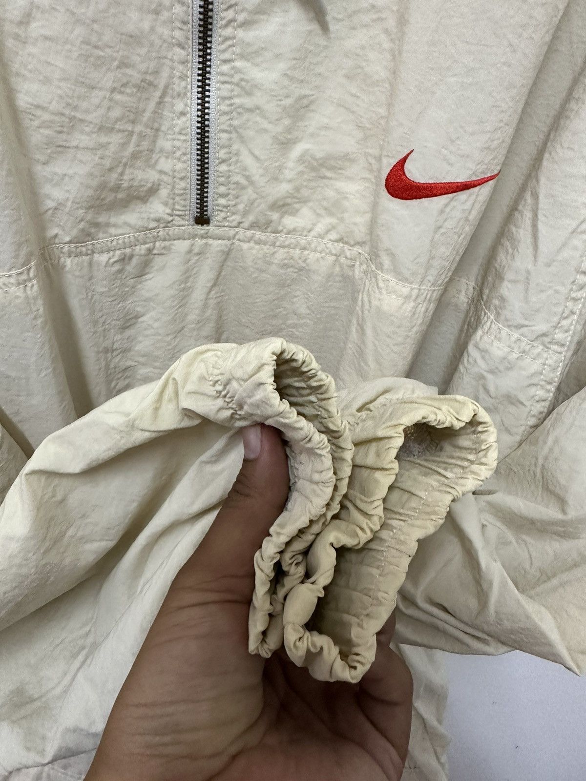 Nike × Vintage Vintage Nike Swoosh Half Zip Hoodie Jacket Size US XL / EU 56 / 4 - 5 Thumbnail