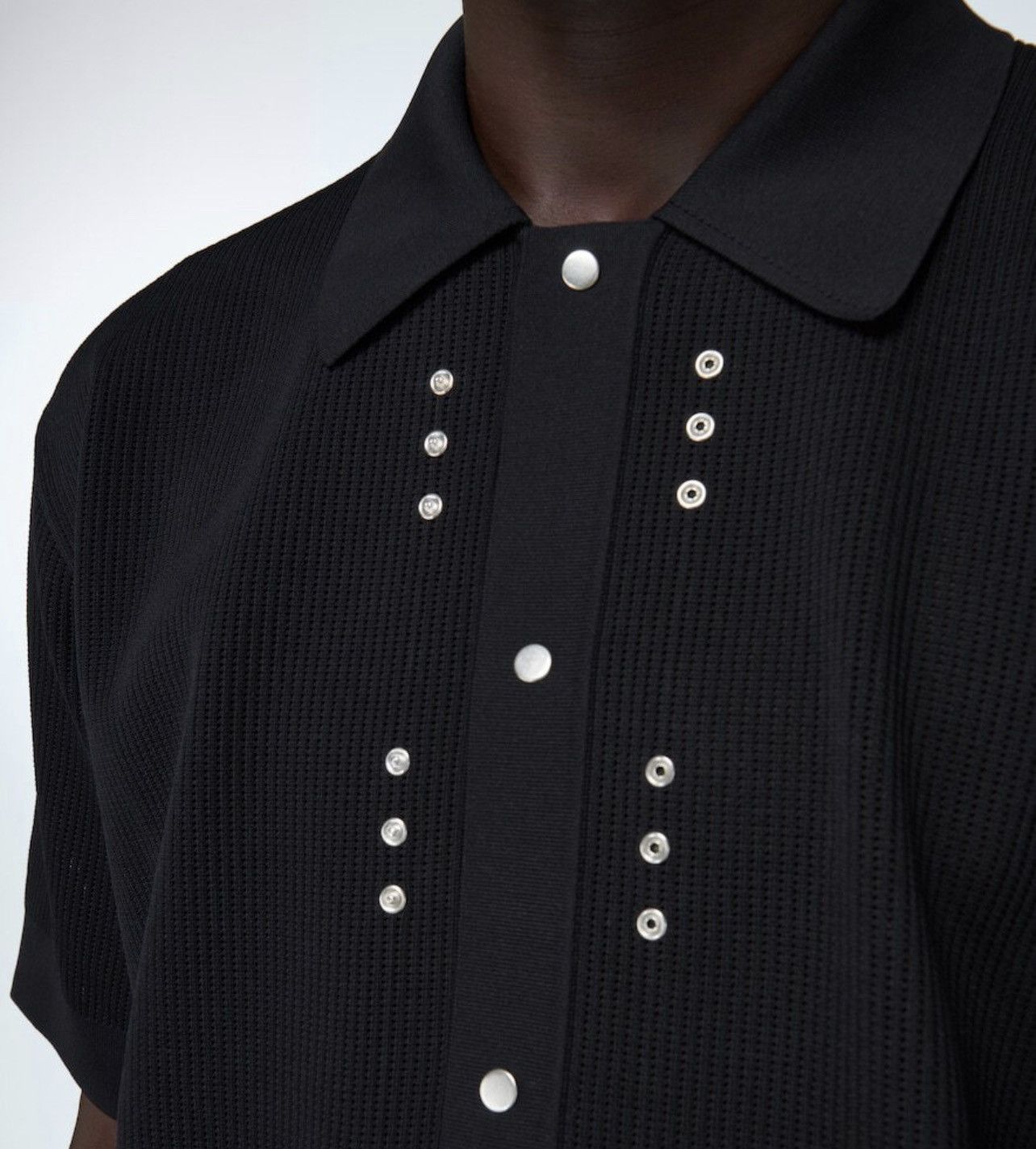 Bottega Veneta BOTTEGA VENETA Technical piqué knitted shirt Size US L / EU 52-54 / 3 - 10 Thumbnail