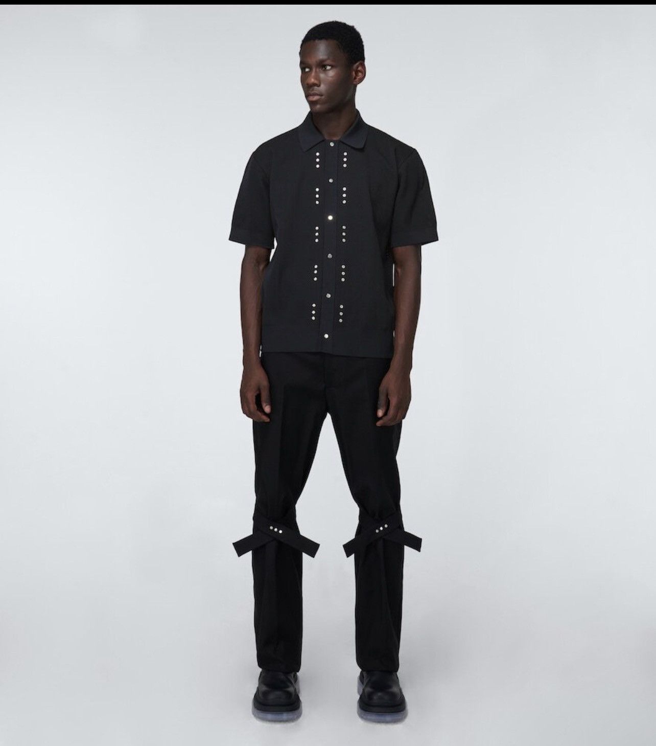 Bottega Veneta BOTTEGA VENETA Technical piqué knitted shirt Size US L / EU 52-54 / 3 - 2 Thumbnail