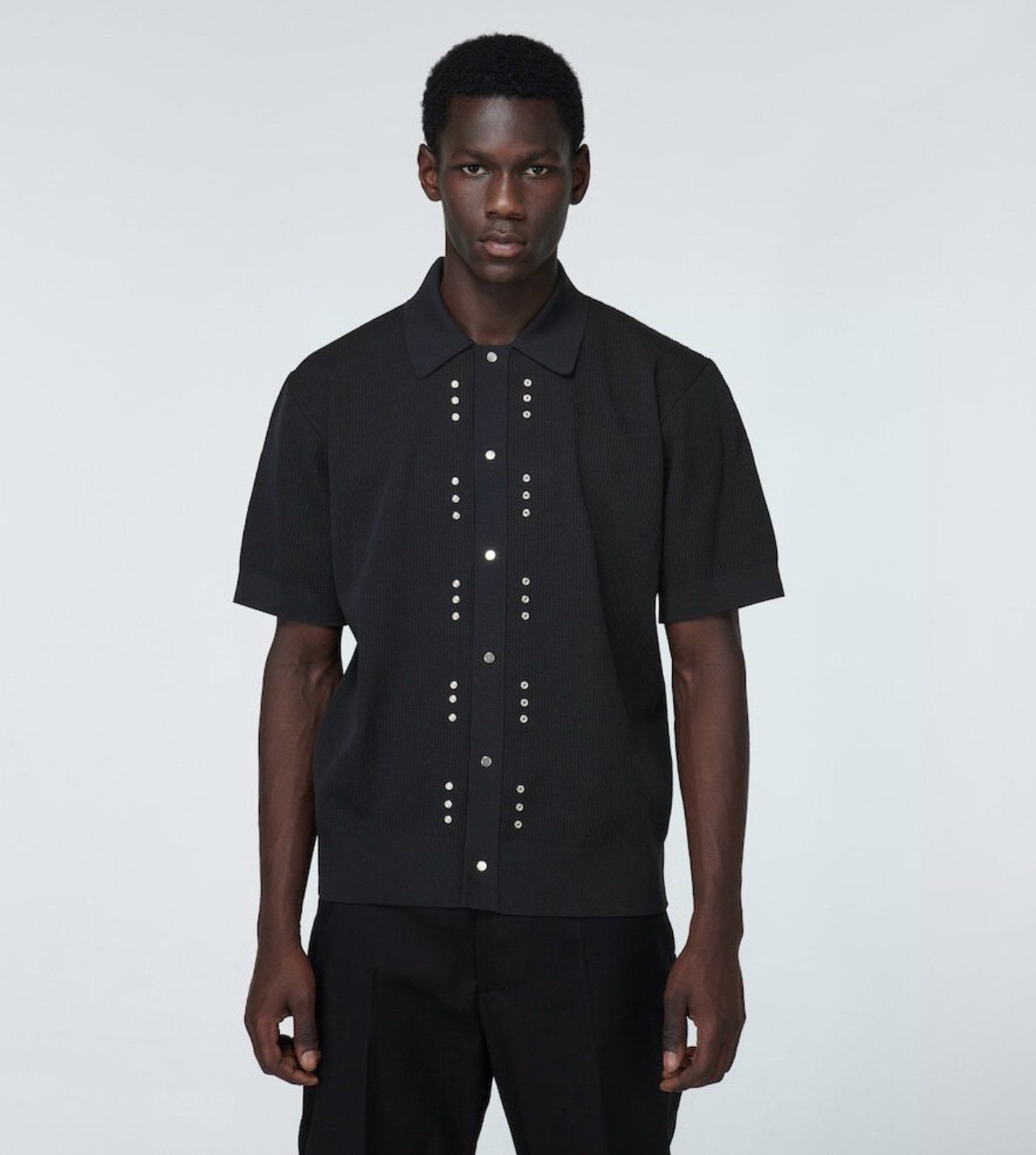 Bottega Veneta BOTTEGA VENETA Technical piqué knitted shirt Size US L / EU 52-54 / 3 - 1 Thumbnail