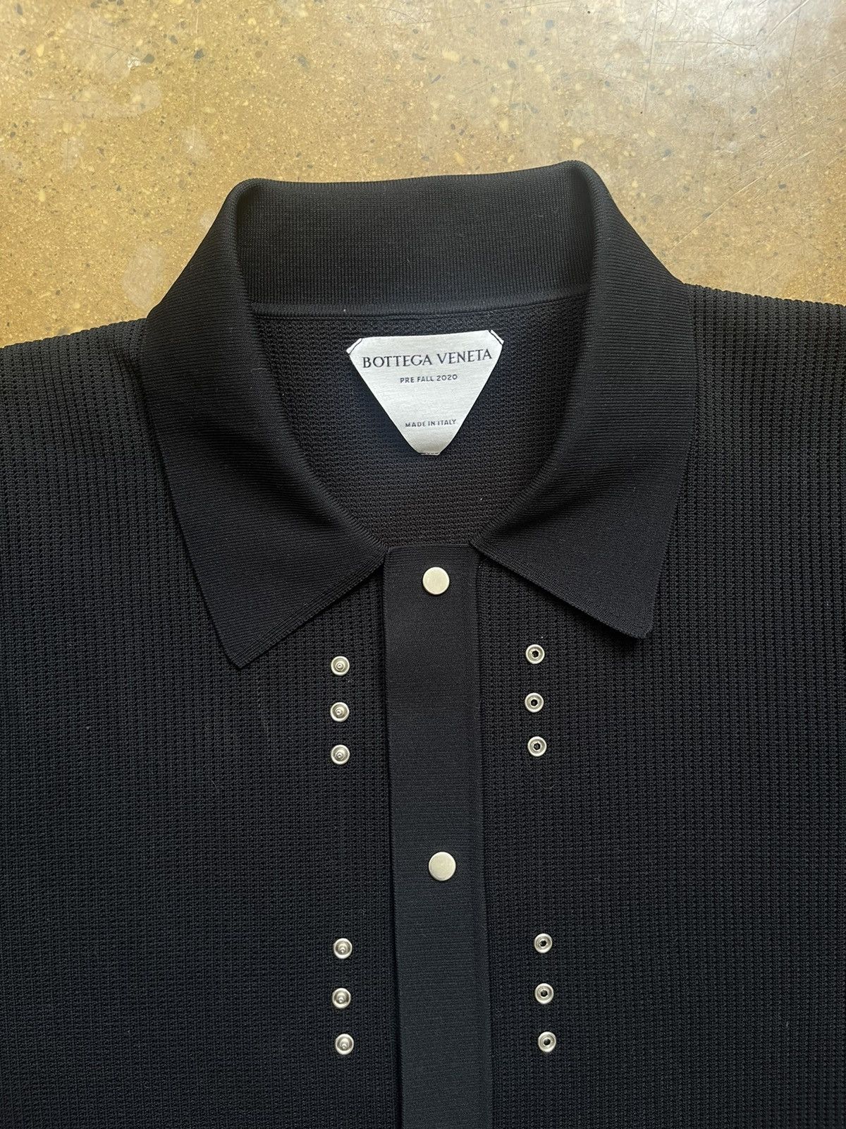 Bottega Veneta BOTTEGA VENETA Technical piqué knitted shirt Size US L / EU 52-54 / 3 - 8 Thumbnail