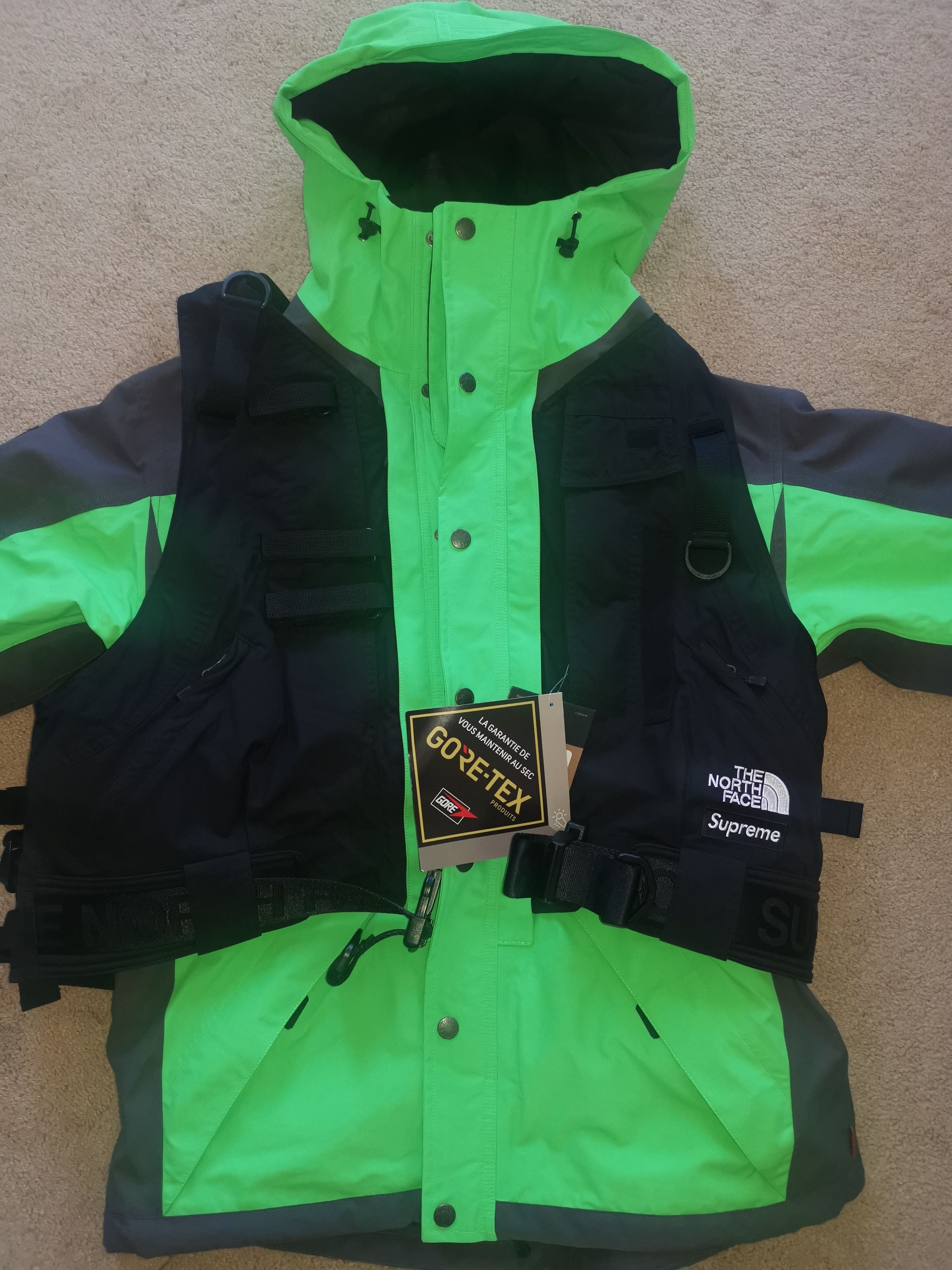 image of Supreme x The North Face Rtg Jacket + Vest in Green, Men's (Size Medium)