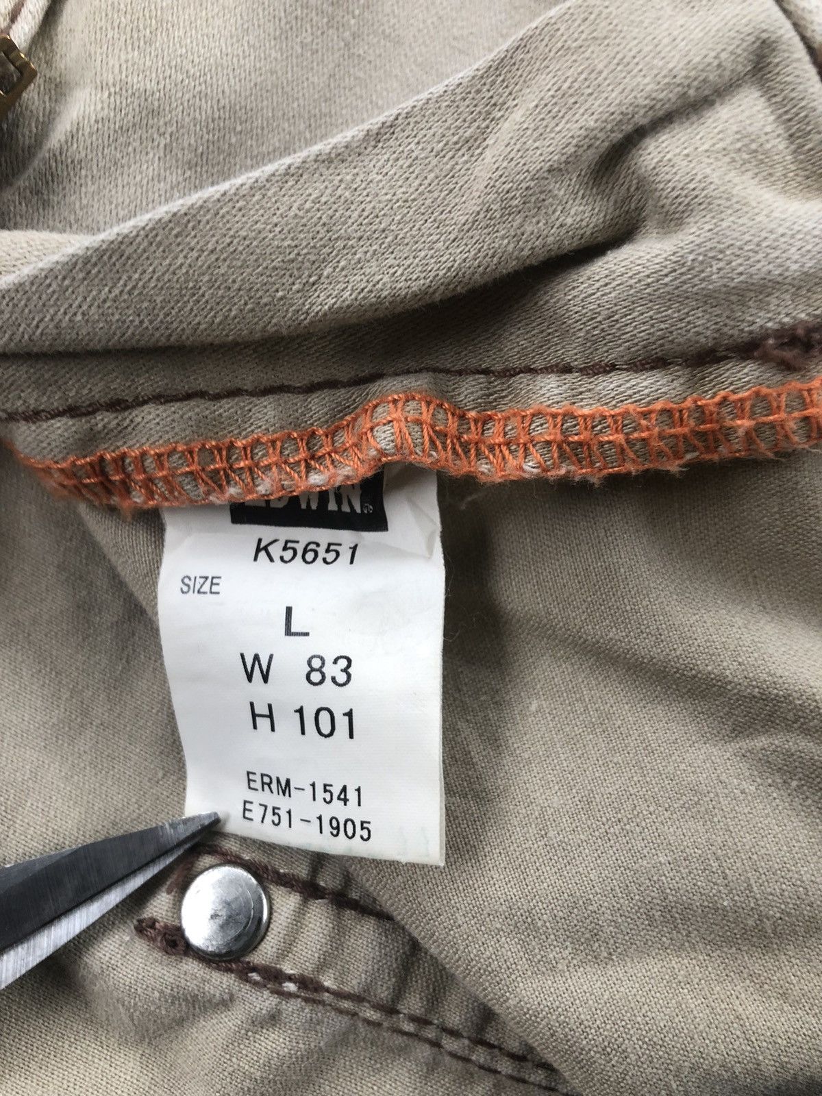 Edwin Japanese edwin 505 KHAKI flared cargo pants tactical pocket Size US 34 / EU 50 - 11 Thumbnail