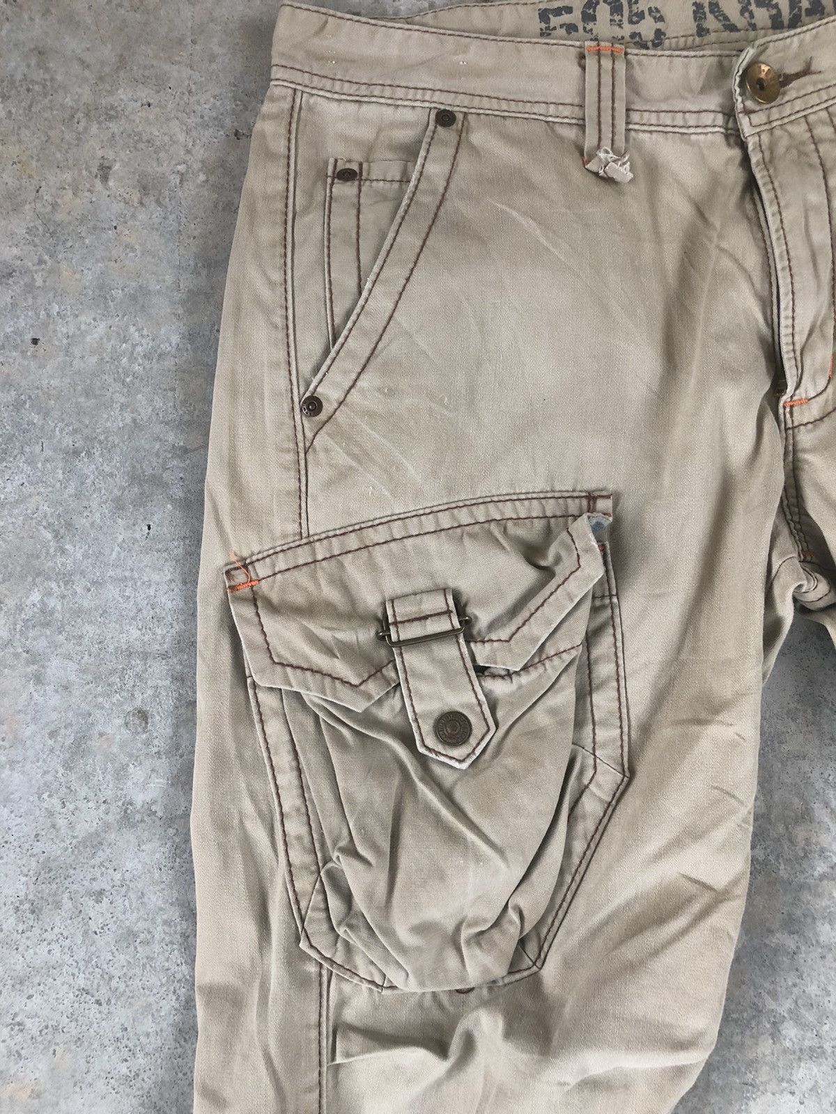 Edwin Japanese edwin 505 KHAKI flared cargo pants tactical pocket Size US 34 / EU 50 - 5 Thumbnail