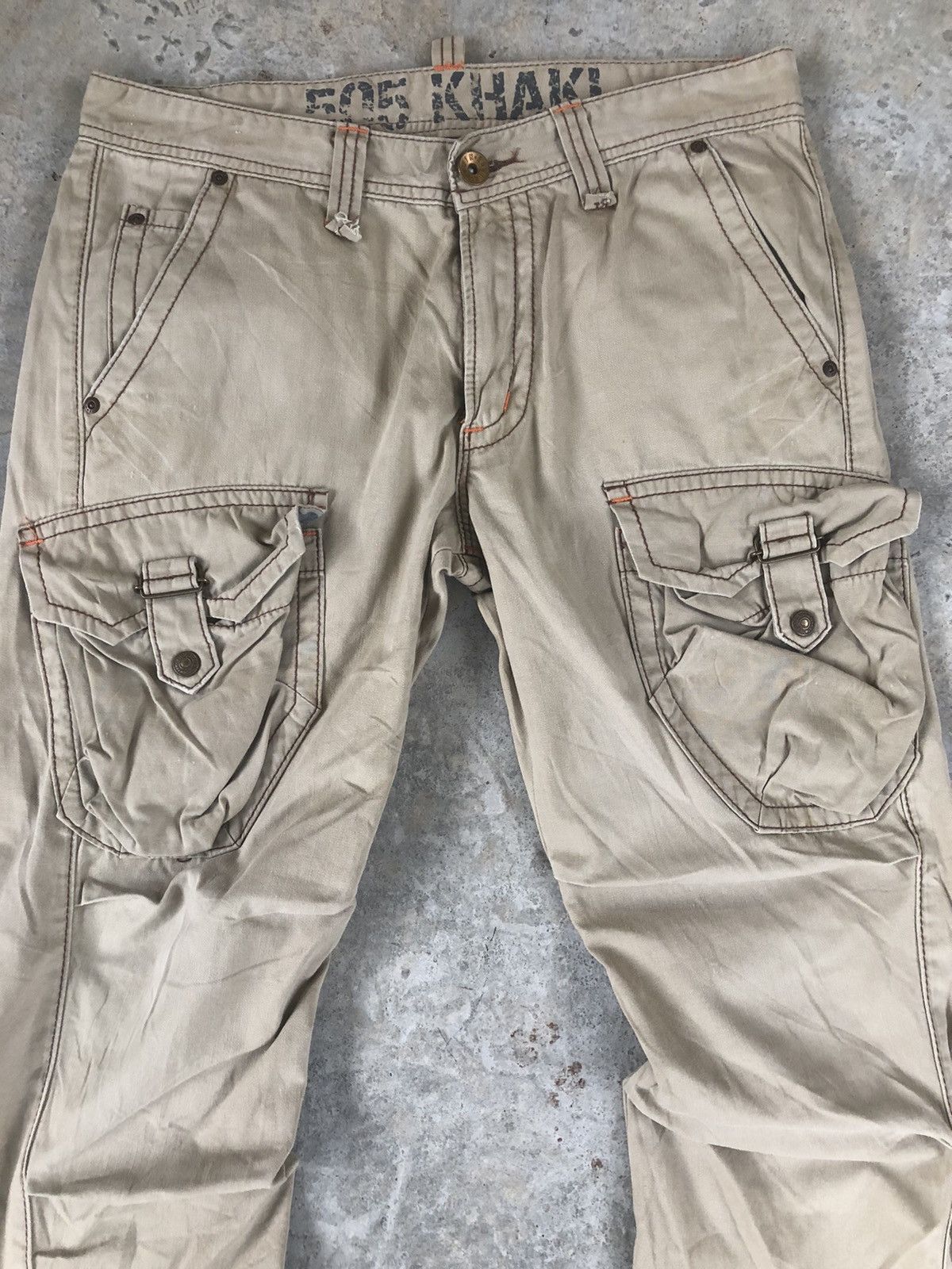 Edwin Japanese edwin 505 KHAKI flared cargo pants tactical pocket Size US 34 / EU 50 - 4 Thumbnail